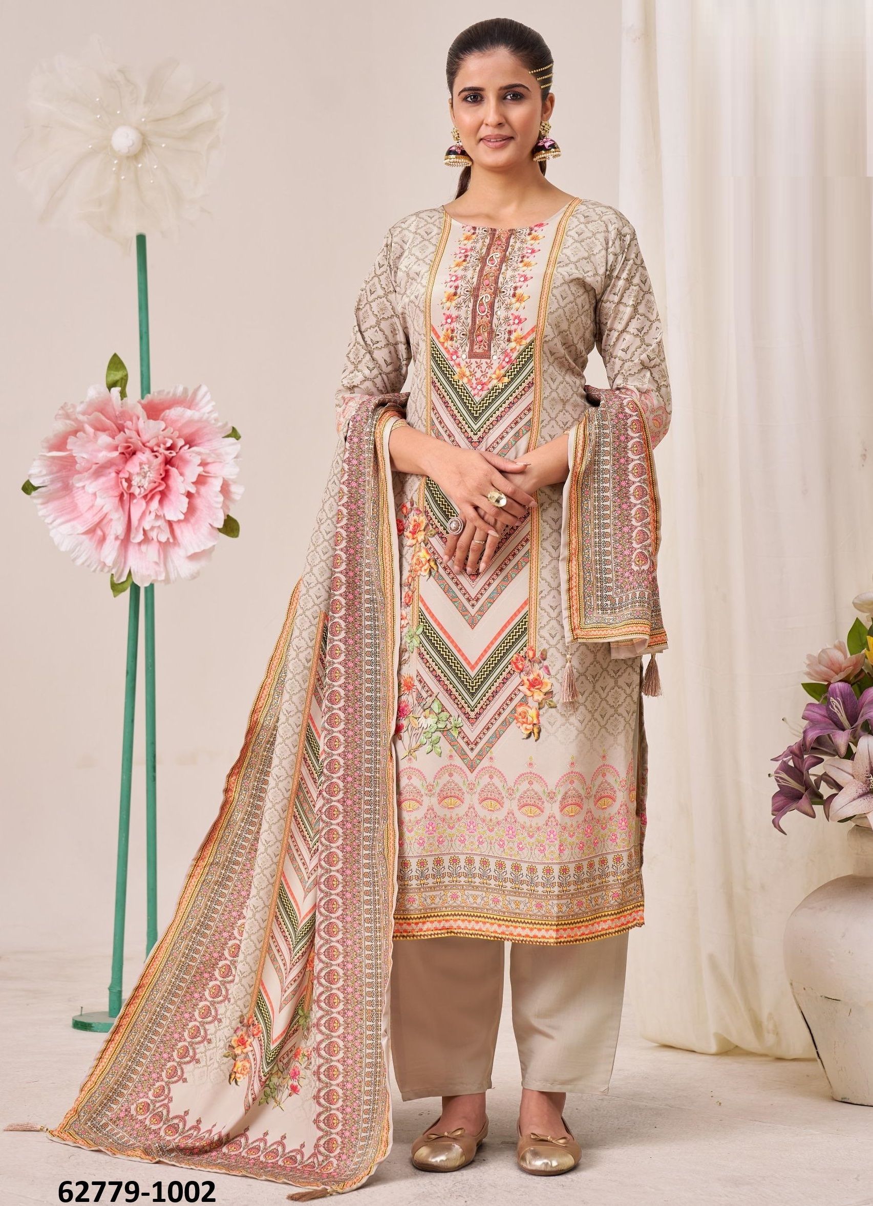 GURLEEN - Catalog # 62779 (Set of 4 Readymade Salwar Suits) by Desi Muse