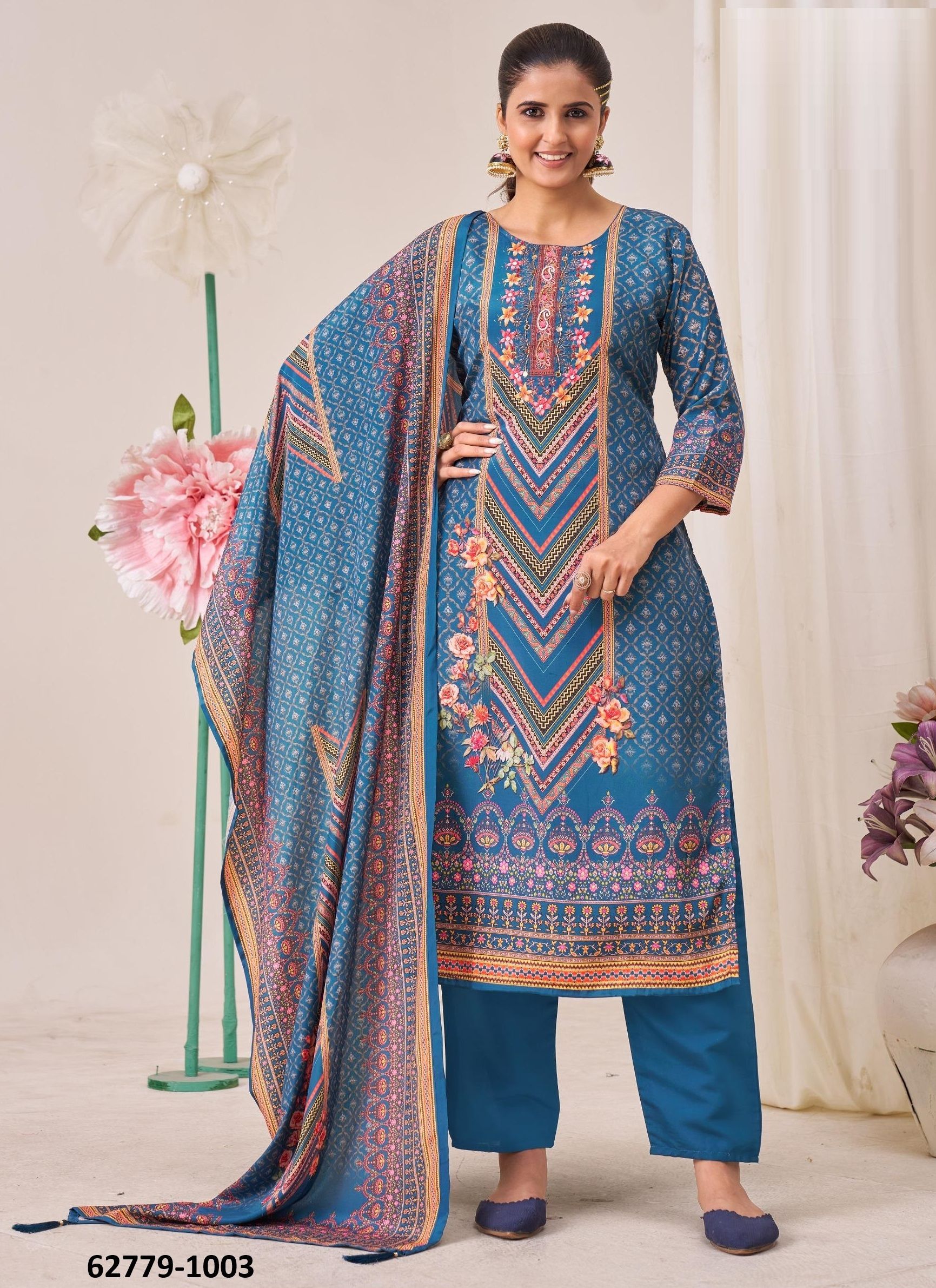 GURLEEN - Catalog # 62779 (Set of 4 Readymade Salwar Suits) by Desi Muse