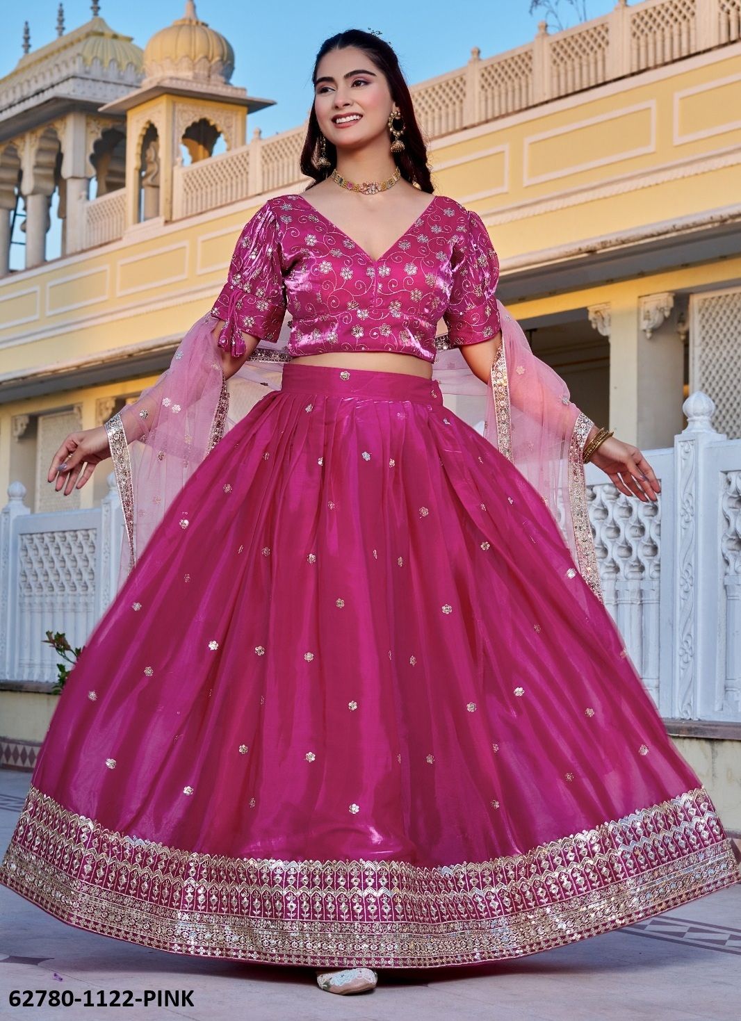 JIMMY CHOO SERIES 1122 - Catalog # 62780 (Set of 2 Readymade Lehengas) by Damac Couture JIMMY CHOO SERIES 1122 - Catalog # 62780 (Set of 2 Readymade Lehengas) by Damac Couture