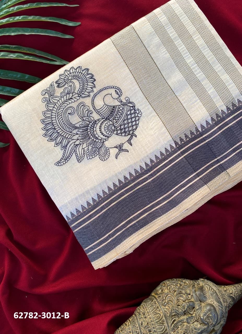 TUSSER SILK SERIES 3011 - Catalog # 62782 (Set of 2 Sarees) by Desi Muse
