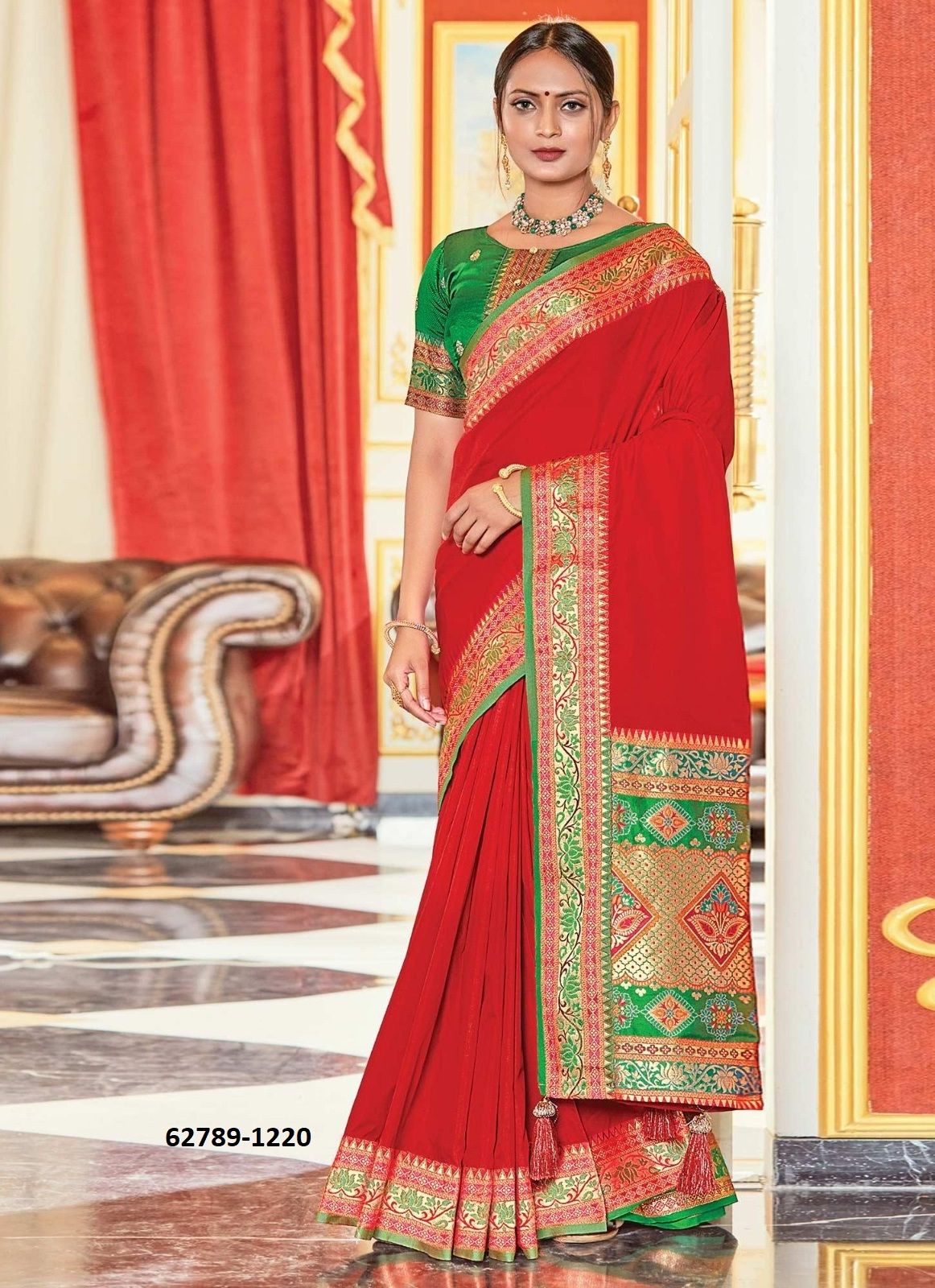 KAYAN SILK 2 - Catalog # 62789 (Set of 6 Sarees) by Damac Couture