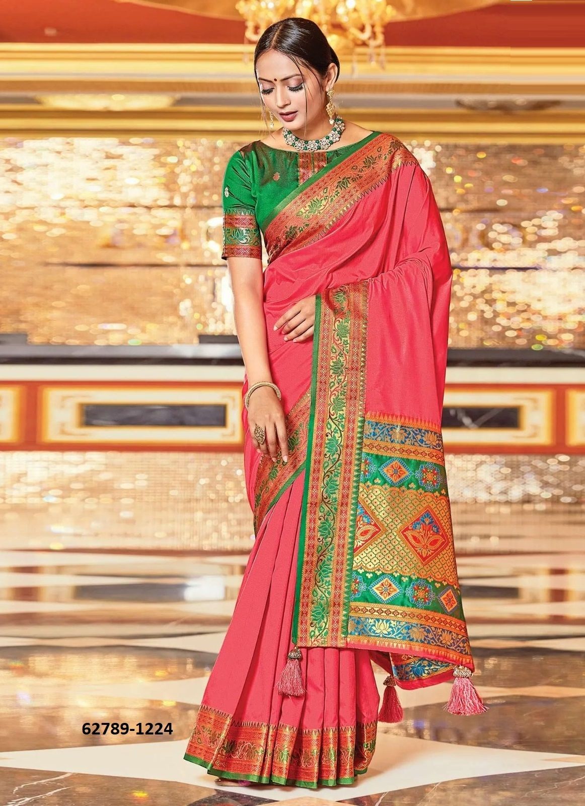 KAYAN SILK 2 - Catalog # 62789 (Set of 6 Sarees) by Damac Couture