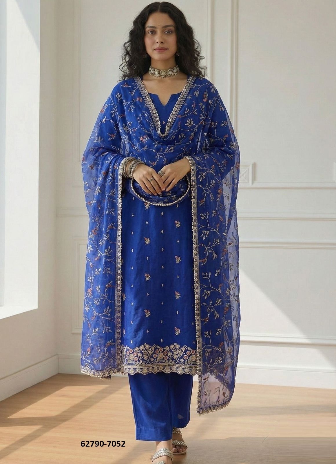 PHOOL 2 - Catalog # 62790 (Set of 4 Readymade Salwar Suits) by Desi Muse