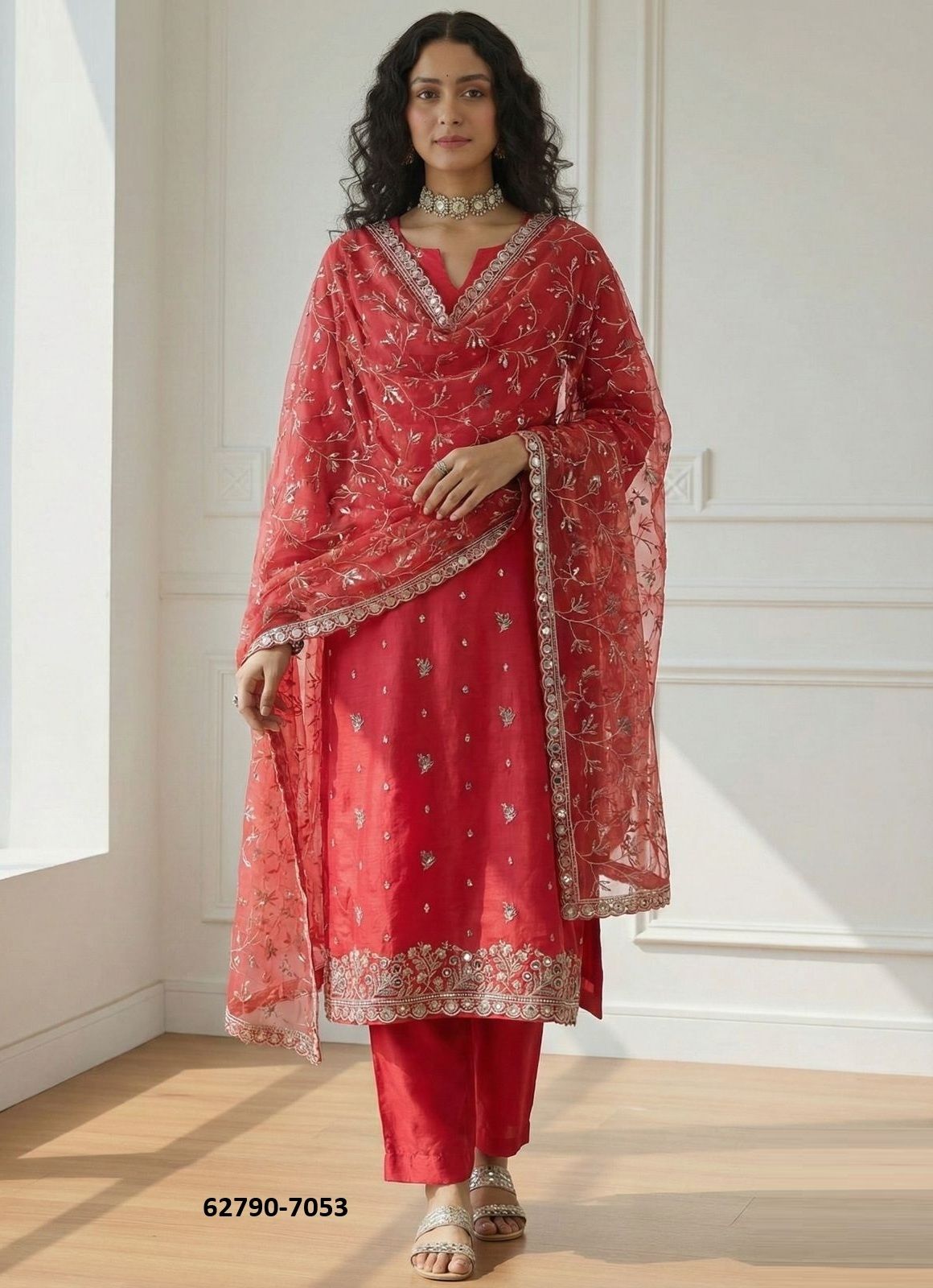 PHOOL 2 - Catalog # 62790 (Set of 4 Readymade Salwar Suits) by Desi Muse