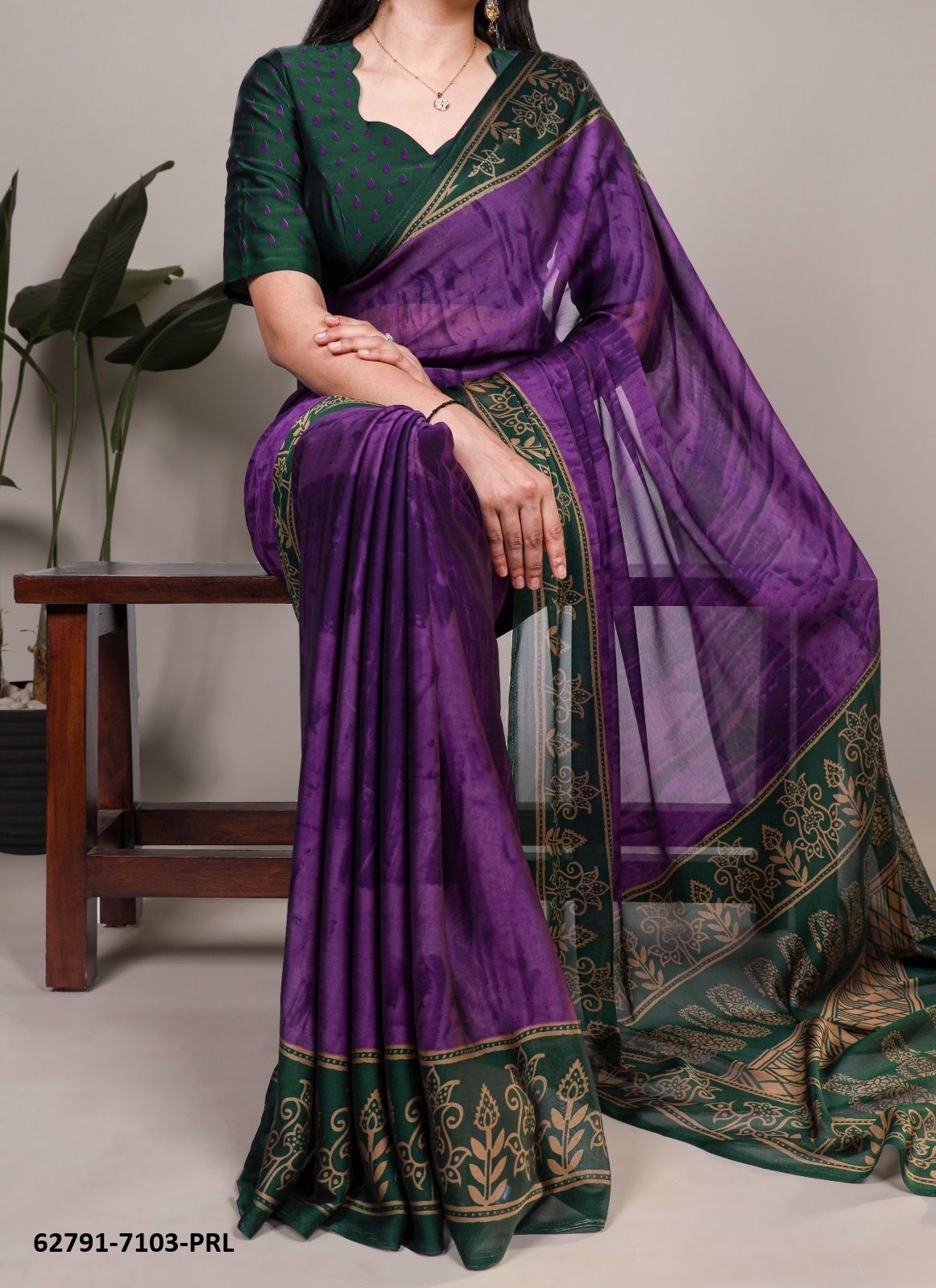 SERIES 7103 - Catalog # 62791 (Set of 4 Sarees) by Jagraasa