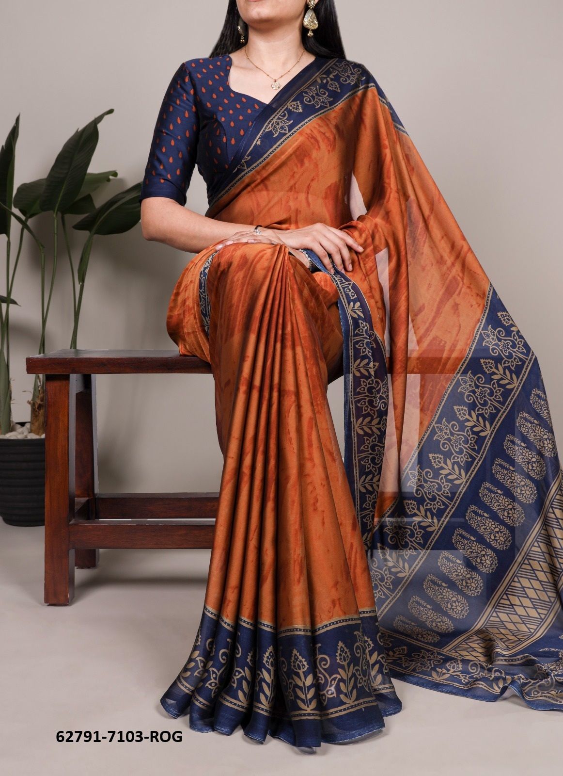 SERIES 7103 - Catalog # 62791 (Set of 4 Sarees) by Jagraasa