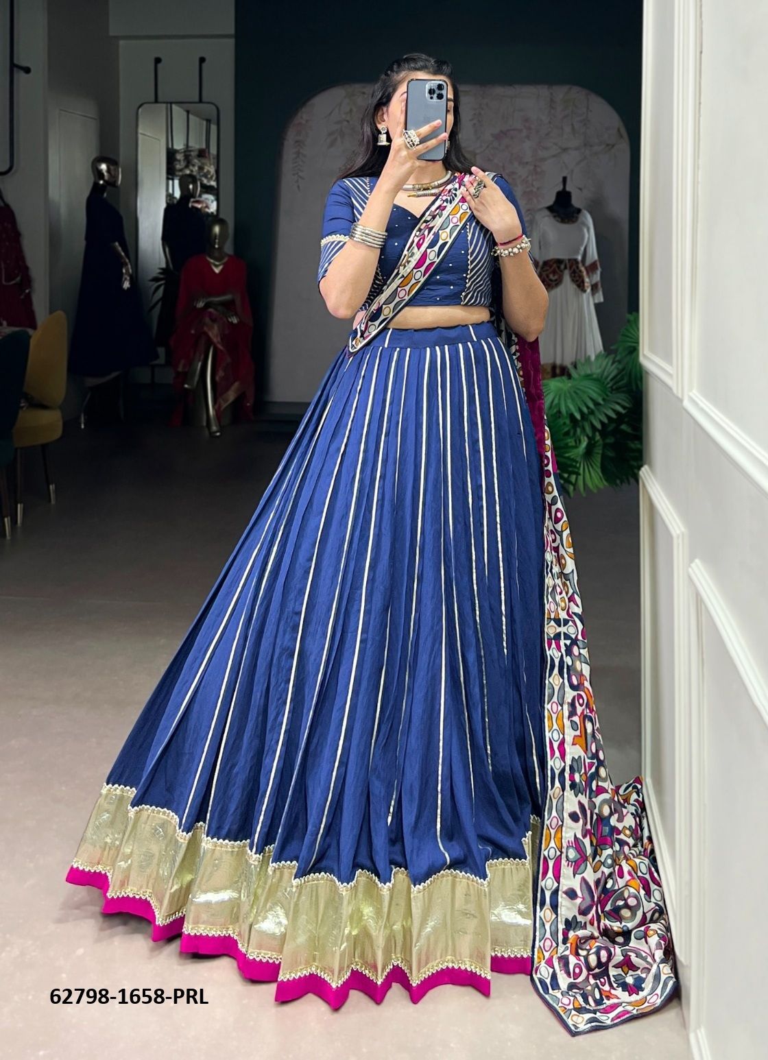 SERIES 1658 - Catalog # 62798 (Set of 4 Readymade Lehengas) by Meheriya SERIES 1658 - Catalog # 62798 (Set of 4 Readymade Lehengas) by Meheriya