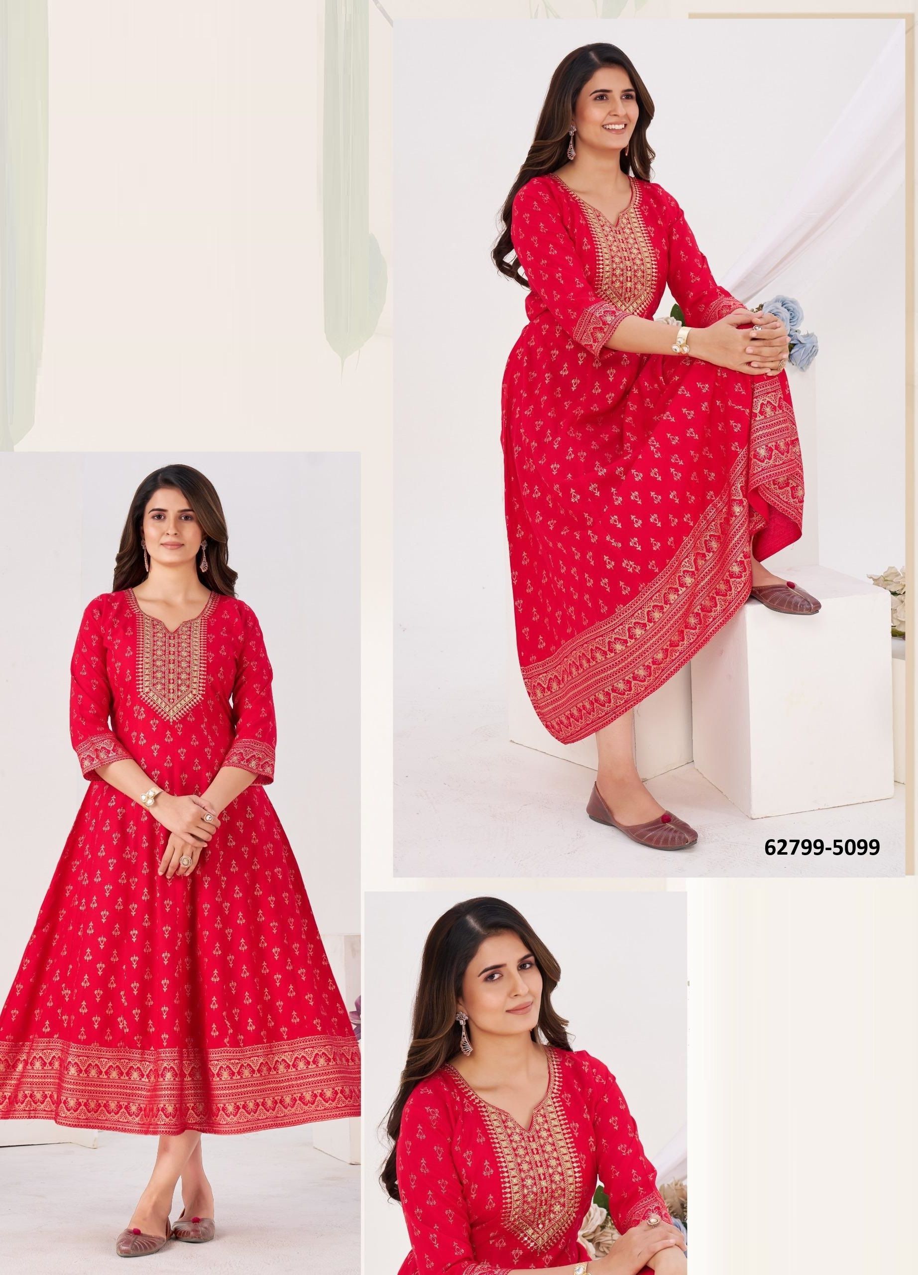 AMAARA - Catalog # 62799 (Set of 6 Readymade Women's Kurtis / Tops) by Damac Couture AMAARA - Catalog # 62799 (Set of 6 Readymade Women's Kurtis / Tops) by Damac Couture
