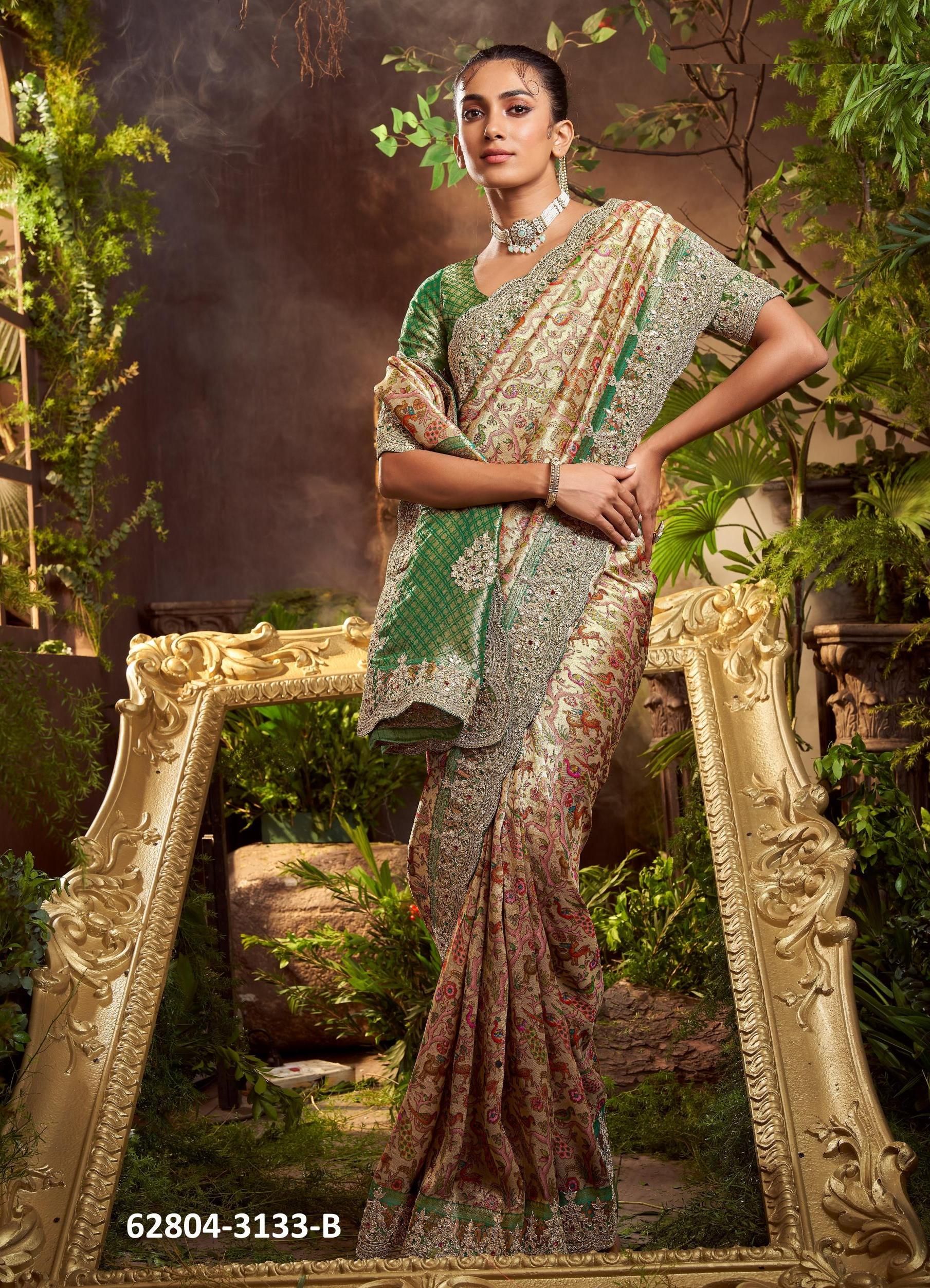 KANCHIPURAM COUTURE - Catalog # 62804 (Set of 6 Sarees) by Serengeti