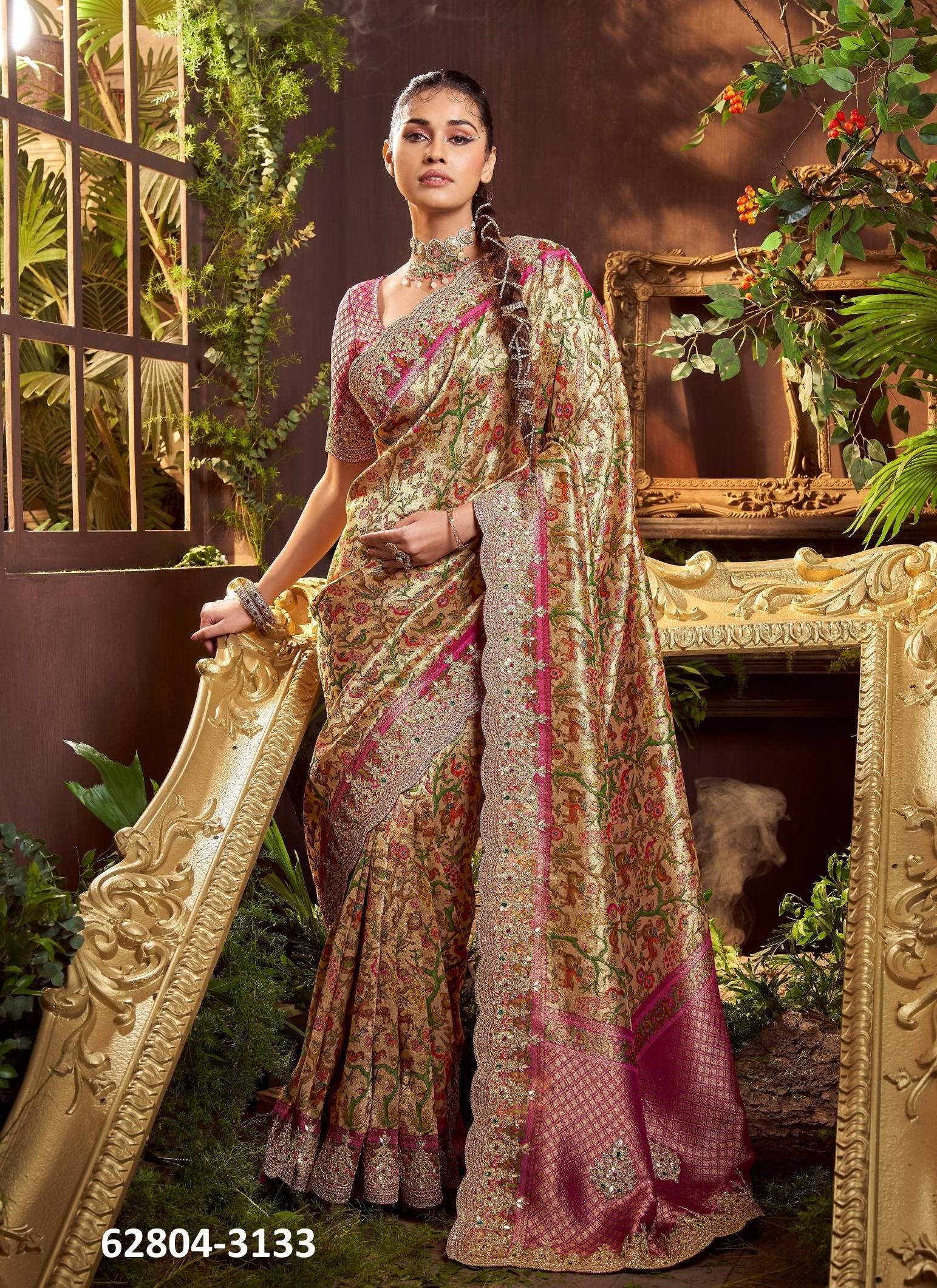 KANCHIPURAM COUTURE - Catalog # 62804 (Set of 6 Sarees) by Serengeti