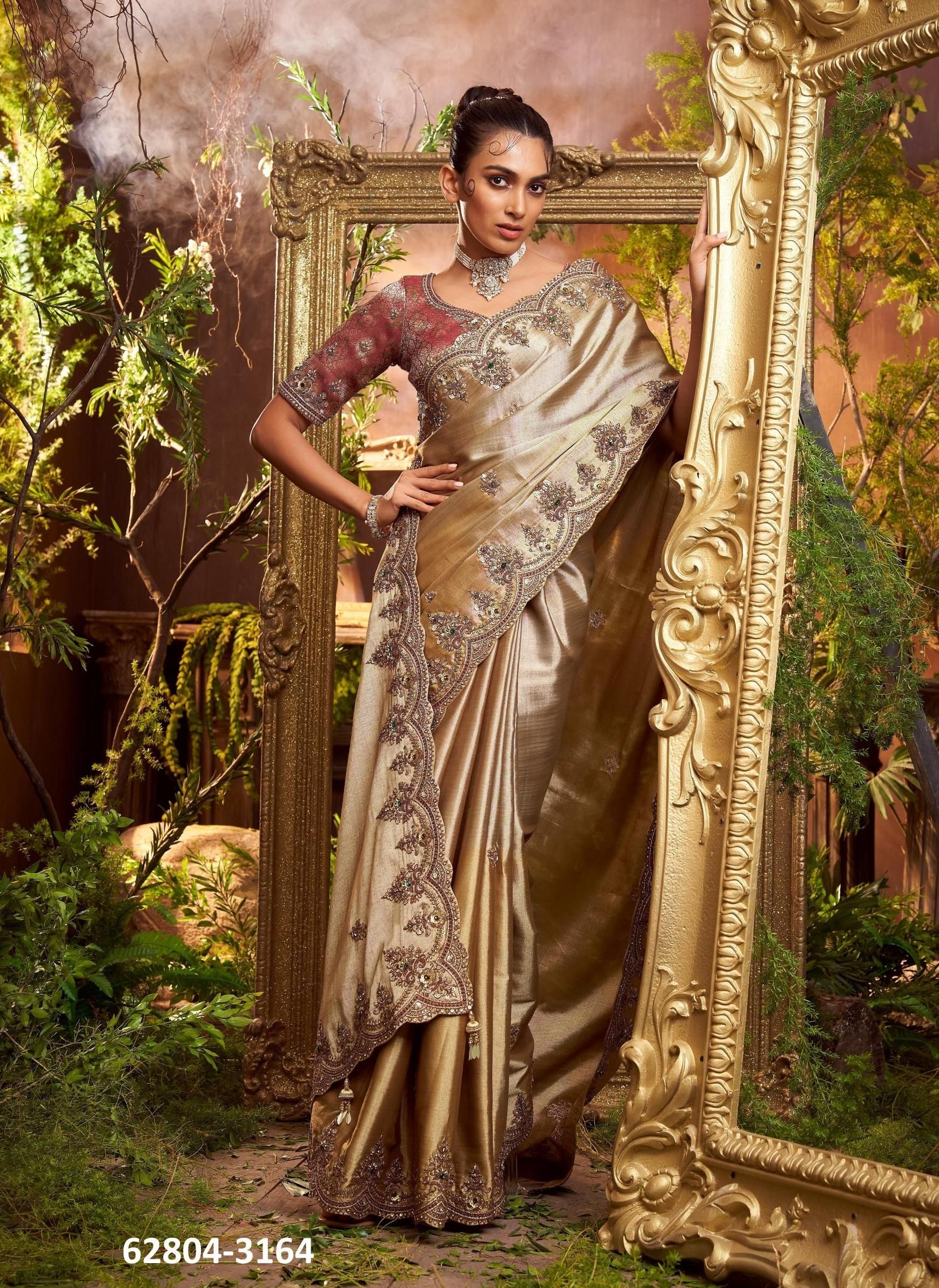 KANCHIPURAM COUTURE - Catalog # 62804 (Set of 6 Sarees) by Serengeti
