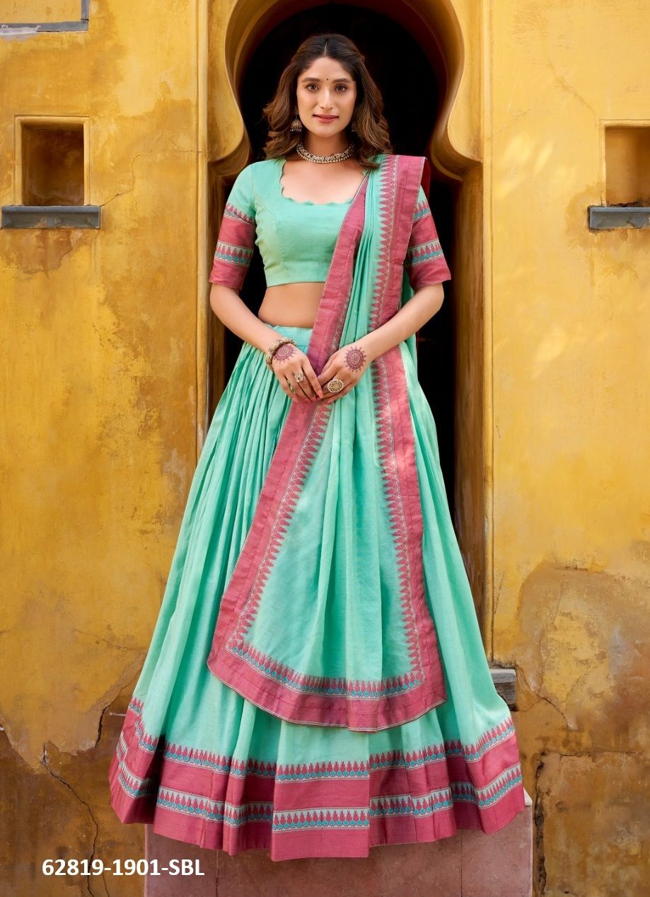 SUMATHI - Catalog # 62819 (Set of 4 Semi-Stitched Lehengas) by Damac Couture SUMATHI - Catalog # 62819 (Set of 4 Semi-Stitched Lehengas) by Damac Couture