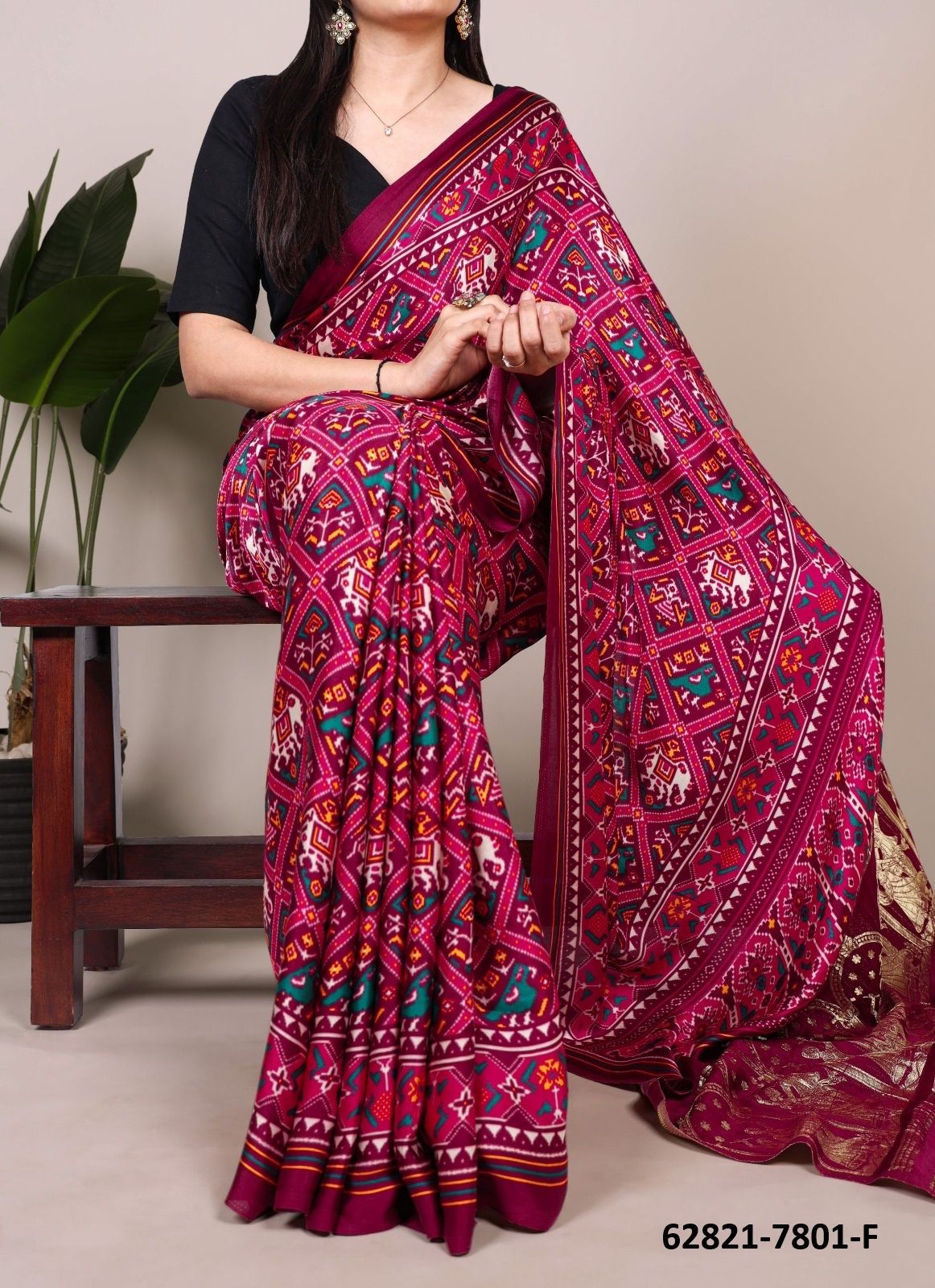 PATOLA PRINT SERIES 7801 - Catalog # 62821 (Set of 9 Sarees) by Meheriya PATOLA PRINT SERIES 7801 - Catalog # 62821 (Set of 9 Sarees) by Meheriya