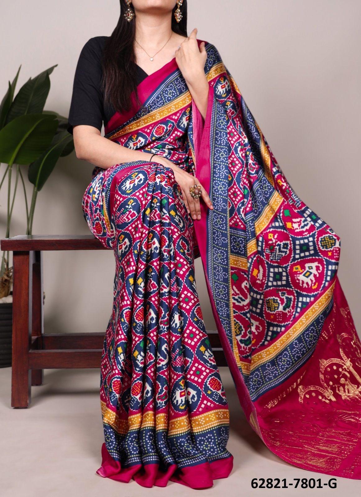 PATOLA PRINT SERIES 7801 - Catalog # 62821 (Set of 9 Sarees) by Meheriya PATOLA PRINT SERIES 7801 - Catalog # 62821 (Set of 9 Sarees) by Meheriya