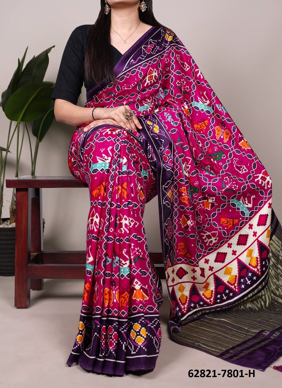 PATOLA PRINT SERIES 7801 - Catalog # 62821 (Set of 9 Sarees) by Meheriya PATOLA PRINT SERIES 7801 - Catalog # 62821 (Set of 9 Sarees) by Meheriya