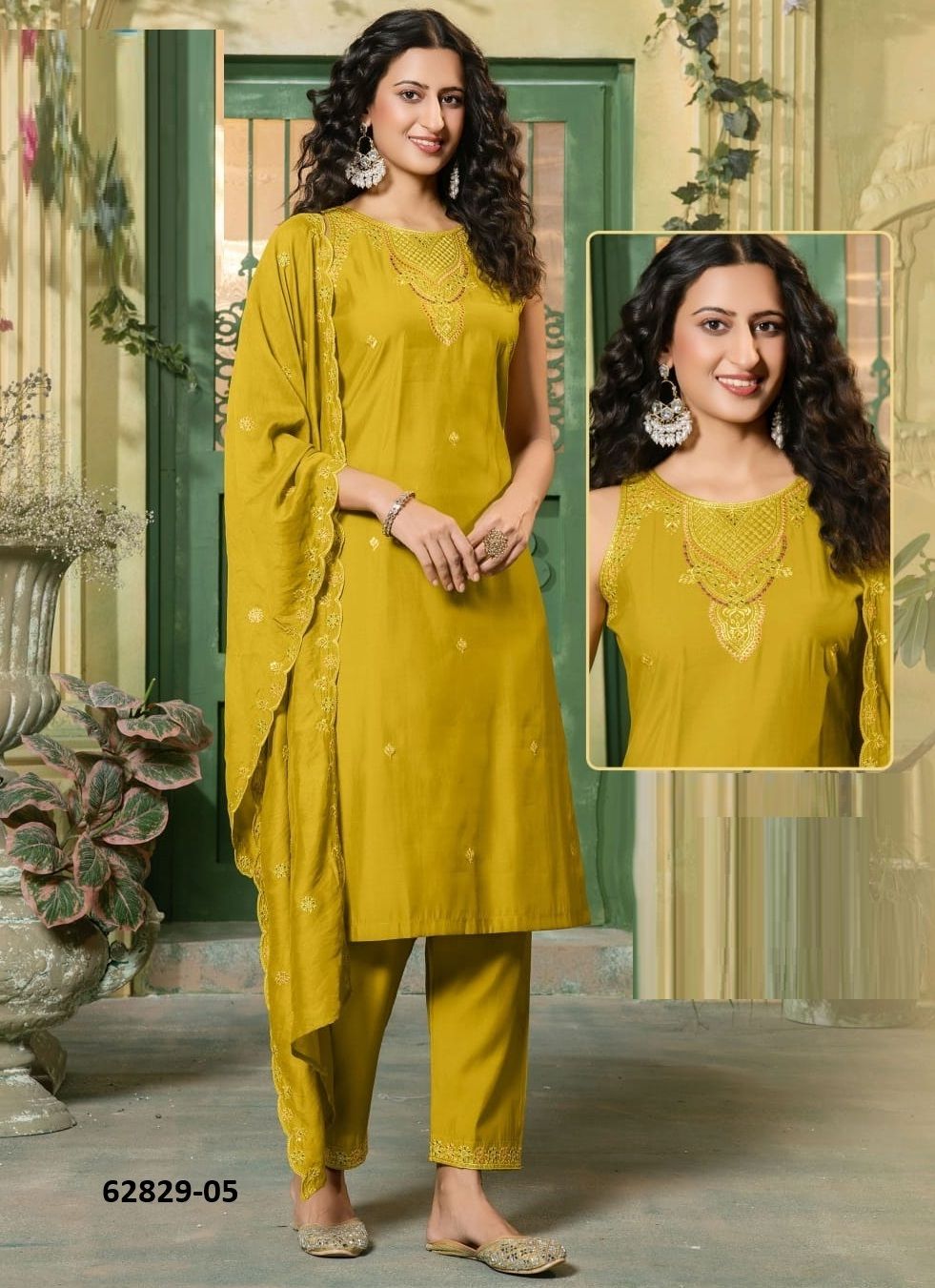 DANYA - Catalog # 62829 (Set of 6 Readymade Salwar Suits) by Kaya Ahmedabad