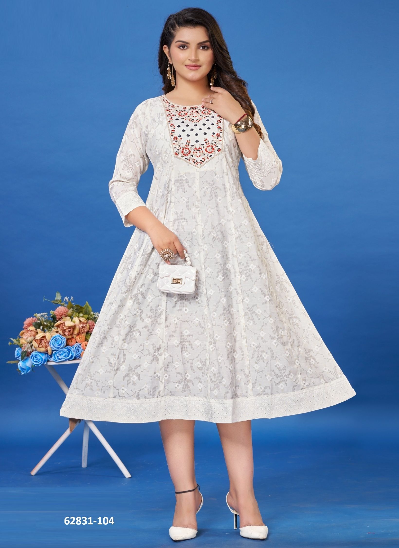 VASTRAM - Catalog # 62831 (Set of 6 Readymade Women's Kurtis / Tops) by Dee Cee VASTRAM - Catalog # 62831 (Set of 6 Readymade Women's Kurtis / Tops) by Dee Cee