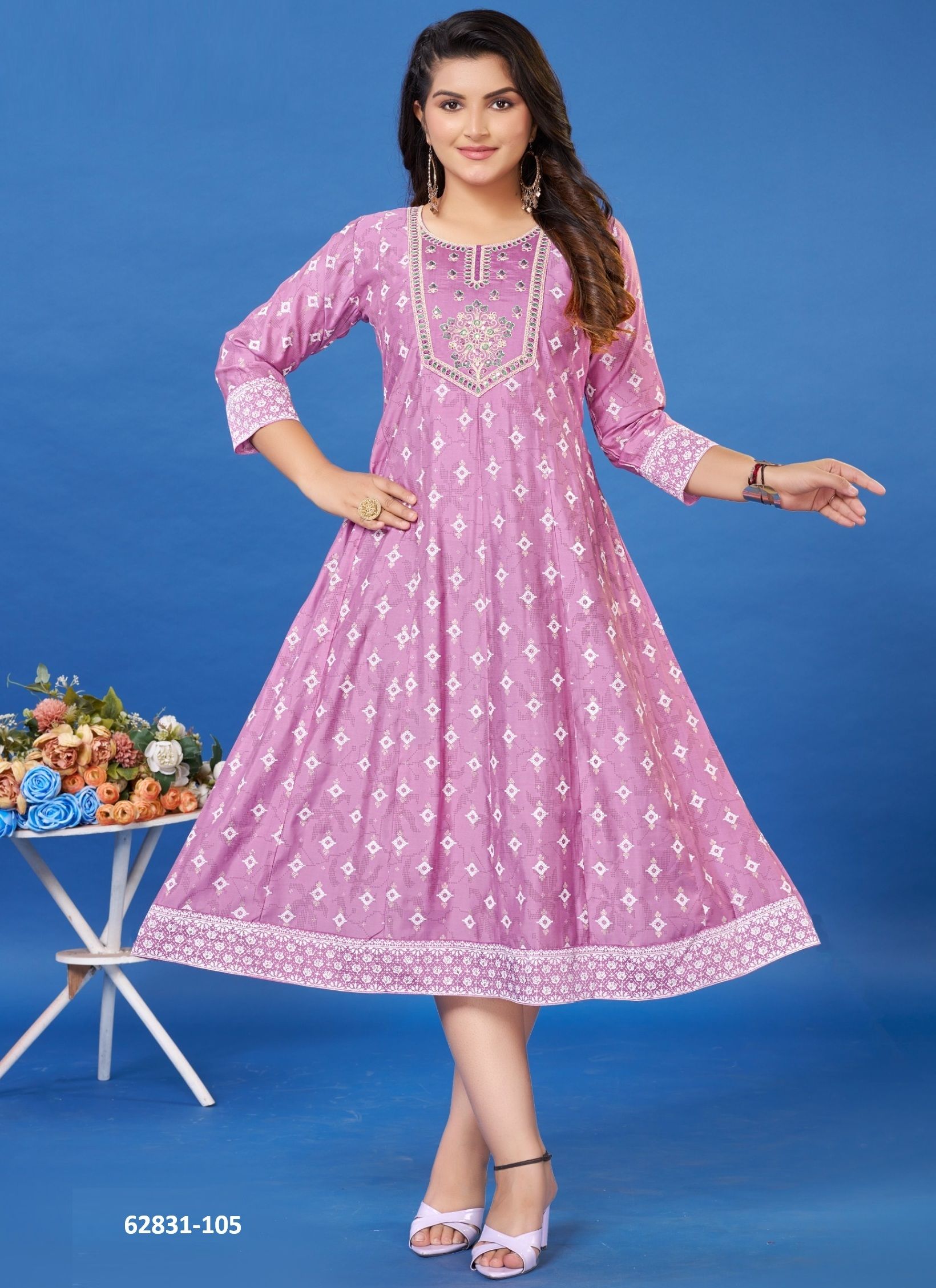 VASTRAM - Catalog # 62831 (Set of 6 Readymade Women's Kurtis / Tops) by Dee Cee VASTRAM - Catalog # 62831 (Set of 6 Readymade Women's Kurtis / Tops) by Dee Cee