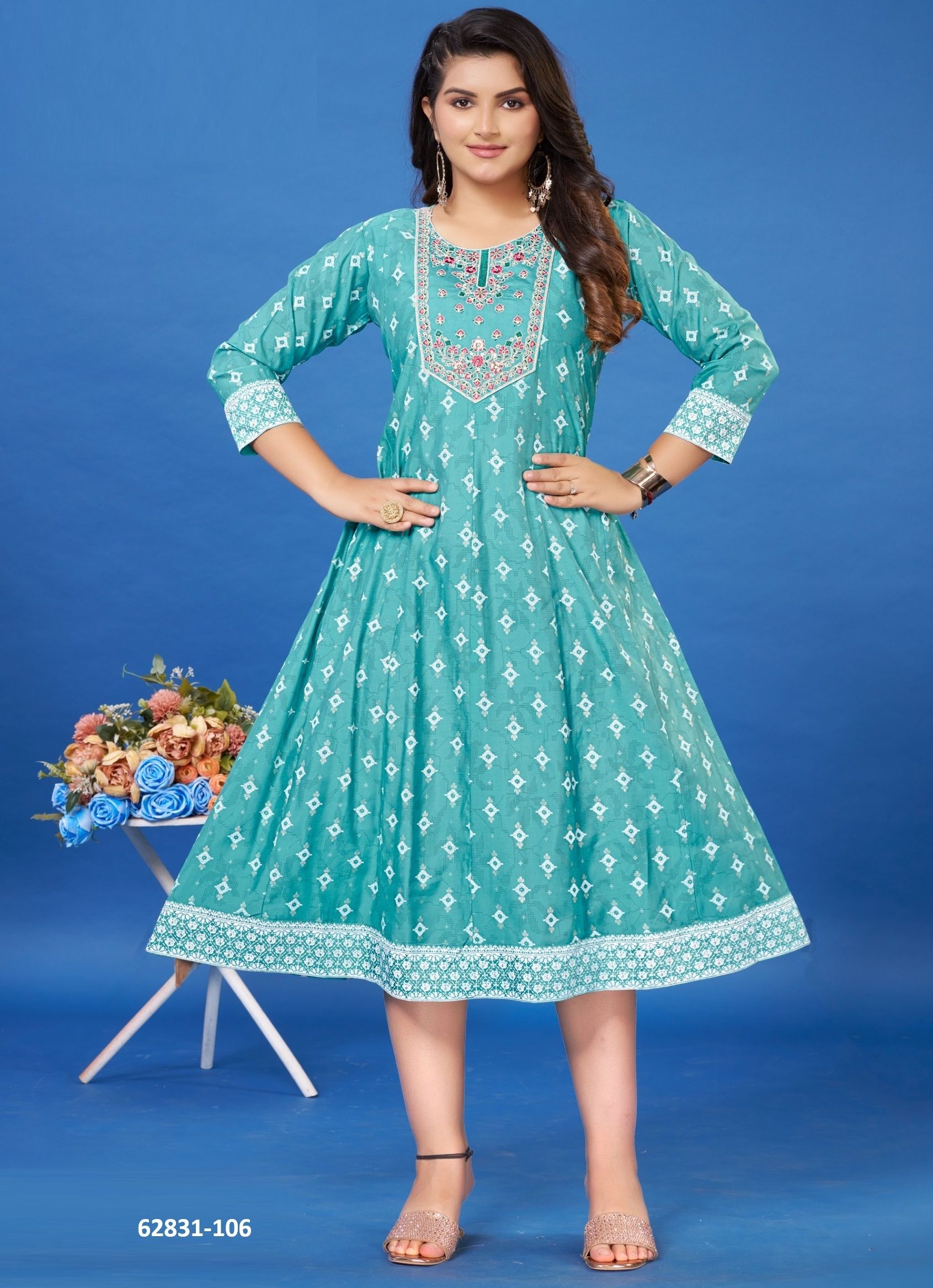 VASTRAM - Catalog # 62831 (Set of 6 Readymade Women's Kurtis / Tops) by Dee Cee VASTRAM - Catalog # 62831 (Set of 6 Readymade Women's Kurtis / Tops) by Dee Cee