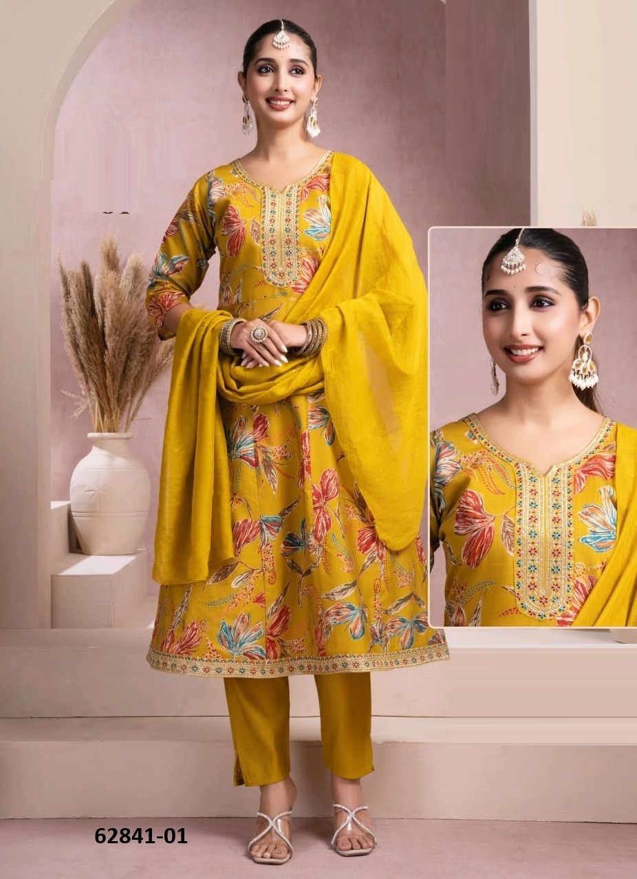 AMOLA 3 - Catalog # 62841 (Set of 6 Readymade Salwar Suits) by Kaya Ahmedabad AMOLA 3 - Catalog # 62841 (Set of 6 Readymade Salwar Suits) by Kaya Ahmedabad