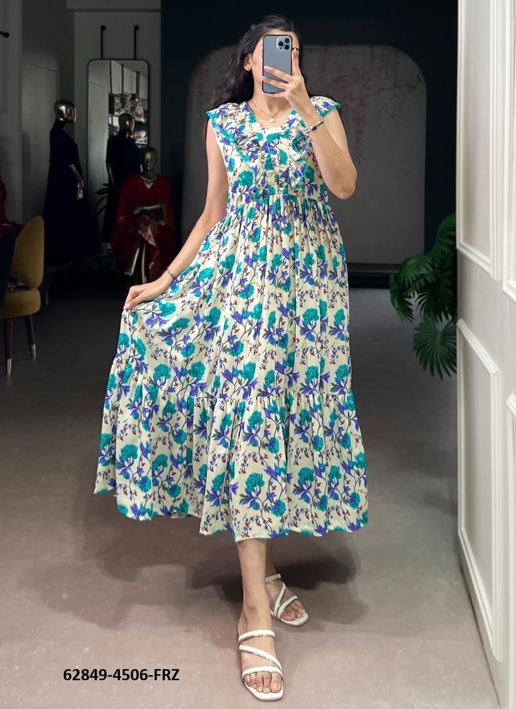 SHERRIE - Catalog # 62849 (Set of 4 Readymade Women's Kurtis / Tops) by Desi Muse SHERRIE - Catalog # 62849 (Set of 4 Readymade Women's Kurtis / Tops) by Desi Muse