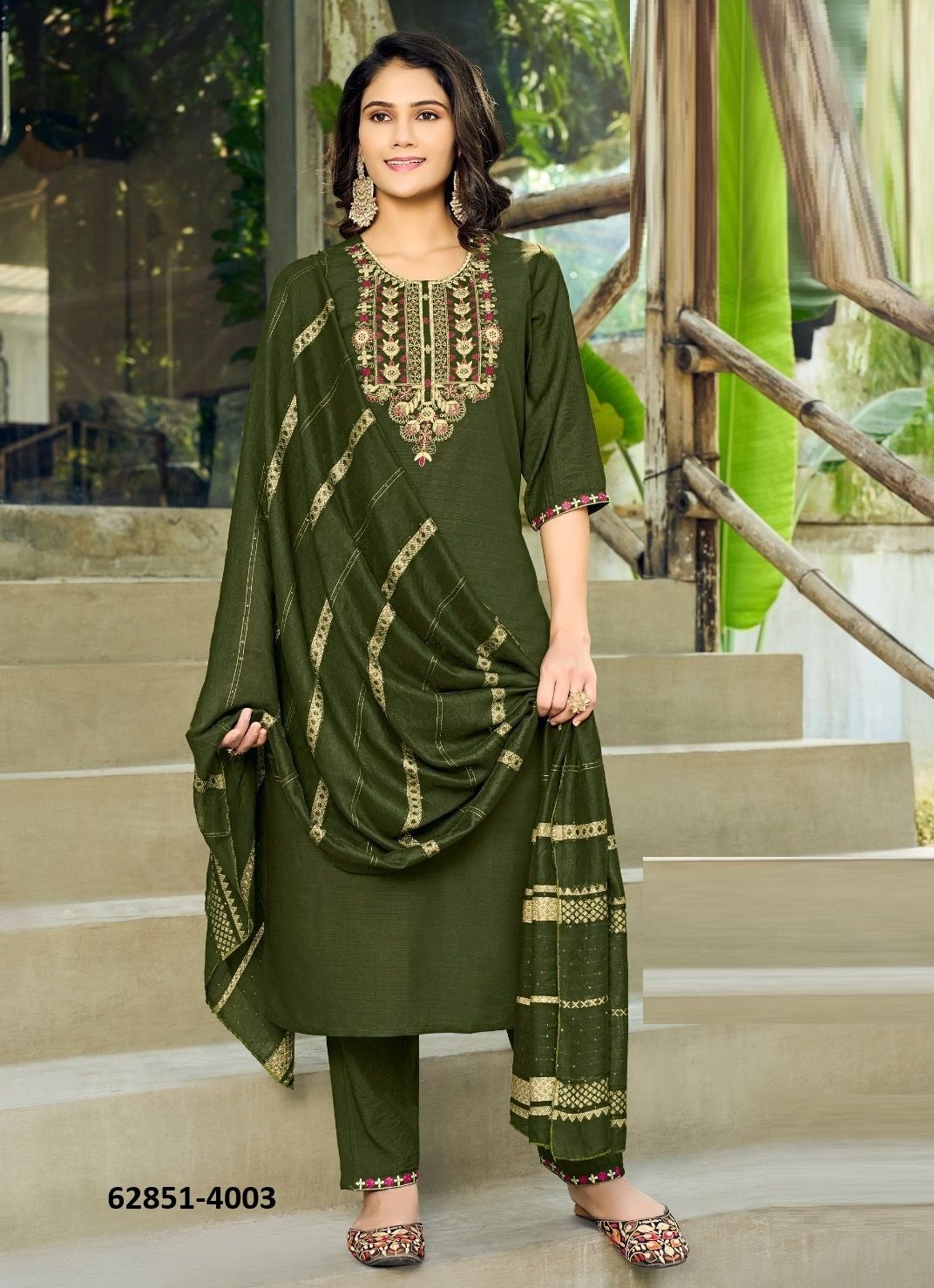 MALVIKA 4 - Catalog # 62851 (Set of 7 Readymade Salwar Suits) by Passion Tree