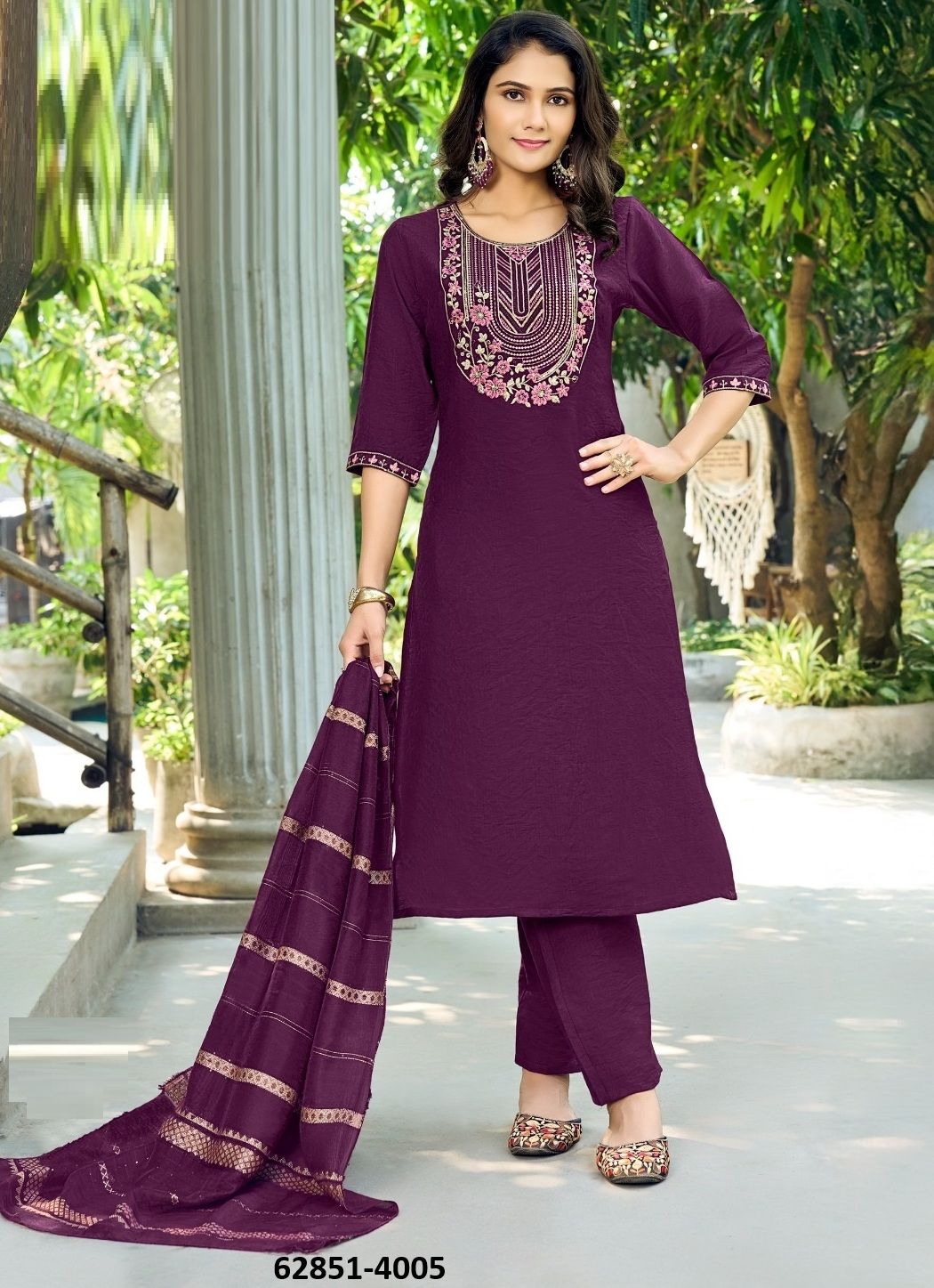 MALVIKA 4 - Catalog # 62851 (Set of 7 Readymade Salwar Suits) by Passion Tree