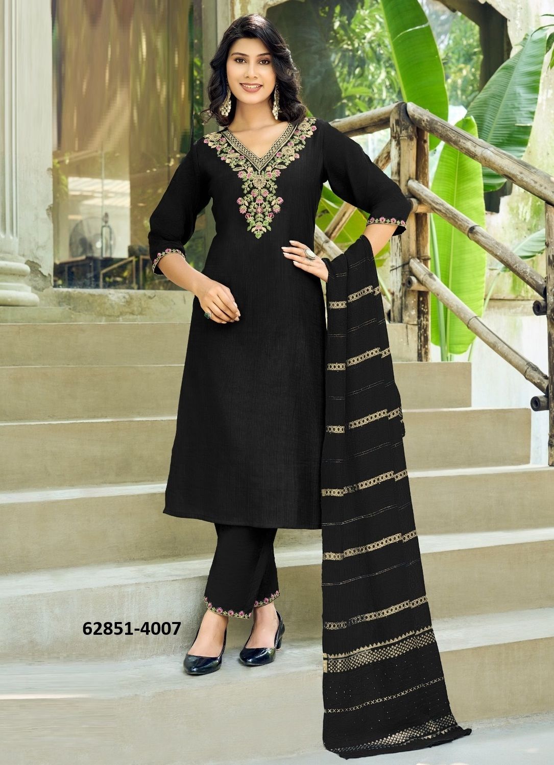 MALVIKA 4 - Catalog # 62851 (Set of 7 Readymade Salwar Suits) by Passion Tree