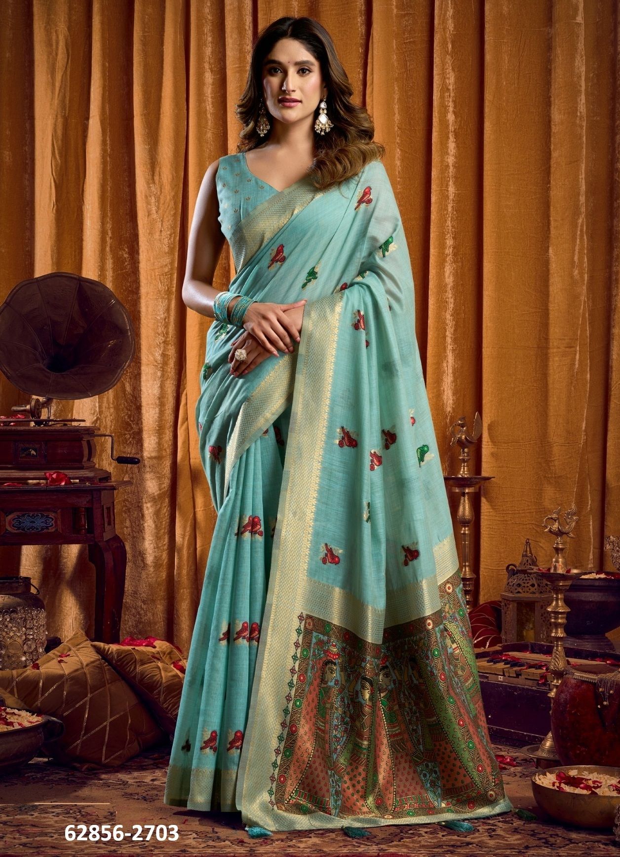 SHRUTI - Catalog # 62856 (Set of 6 Sarees) by Gobuni