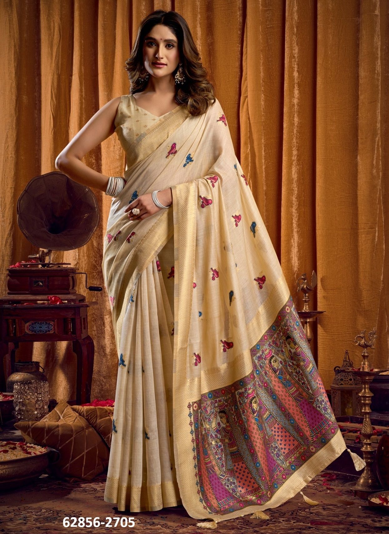 SHRUTI - Catalog # 62856 (Set of 6 Sarees) by Gobuni