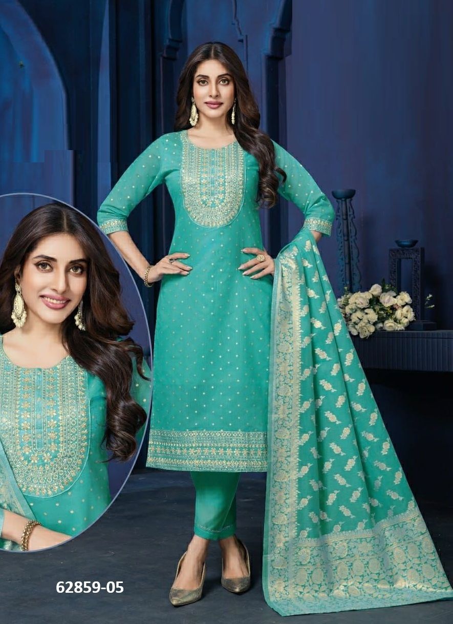 VINNIE - Catalog # 62859 (Set of 6 Readymade Salwar Suits) by Kaya Ahmedabad