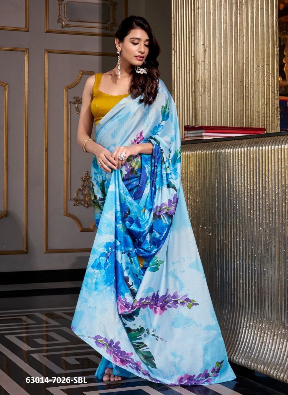MIKELI FLORAL DIGITAL PRINTS - Catalog # 63014 (Set of 2 Sarees) by Semad Styles MIKELI FLORAL DIGITAL PRINTS - Catalog # 63014 (Set of 2 Sarees) by Semad Styles