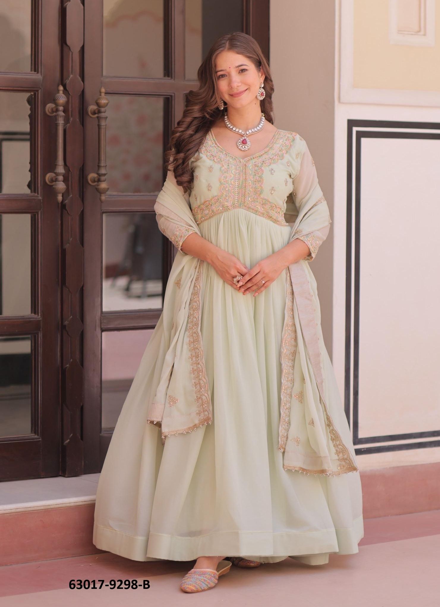 SERIES 9298 - Catalog # 63017 (Set of 2 Readymade Gowns) by Amdavadi Fashion SERIES 9298 - Catalog # 63017 (Set of 2 Readymade Gowns) by Amdavadi Fashion