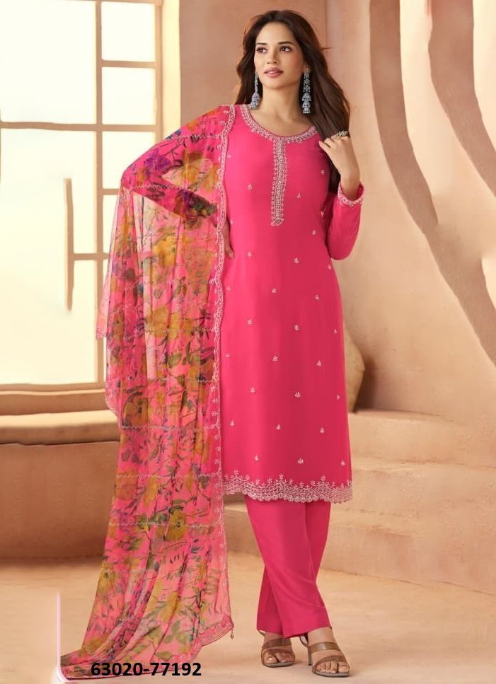 ANMOL - Catalog # 63020 (Set of 4 Semi-Stitched / Un-Stitched Suits) by Vinay Fashion LLP