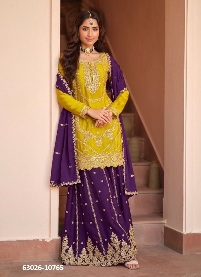 RICHA - Catalog # 63026 (Set of 3 Readymade Salwar Suits) by Aashirwad