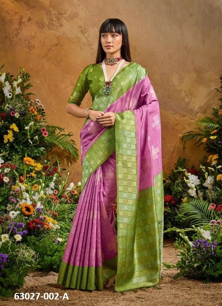 PAPER SILK 2 - Catalog # 63027 (Set of 6 Sarees) by Rajtex Fabrics PAPER SILK 2 - Catalog # 63027 (Set of 6 Sarees) by Rajtex Fabrics
