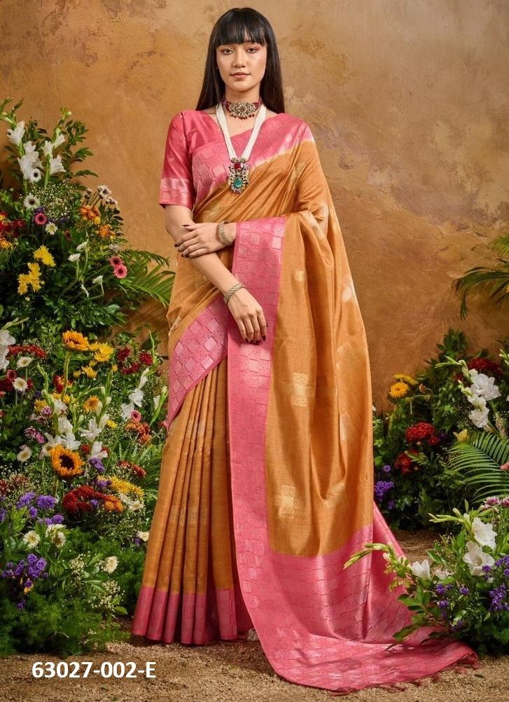 PAPER SILK 2 - Catalog # 63027 (Set of 6 Sarees) by Rajtex Fabrics PAPER SILK 2 - Catalog # 63027 (Set of 6 Sarees) by Rajtex Fabrics