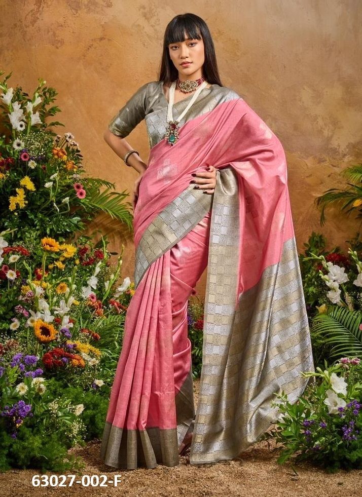 PAPER SILK 2 - Catalog # 63027 (Set of 6 Sarees) by Rajtex Fabrics PAPER SILK 2 - Catalog # 63027 (Set of 6 Sarees) by Rajtex Fabrics