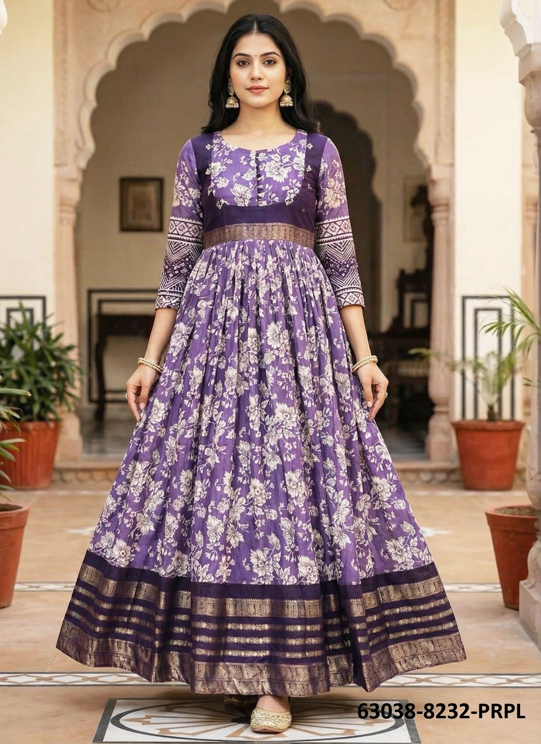 SERIES 8232 - Catalog # 63038 (Set of 2 Readymade Gowns) by Komal Pret SERIES 8232 - Catalog # 63038 (Set of 2 Readymade Gowns) by Komal Pret