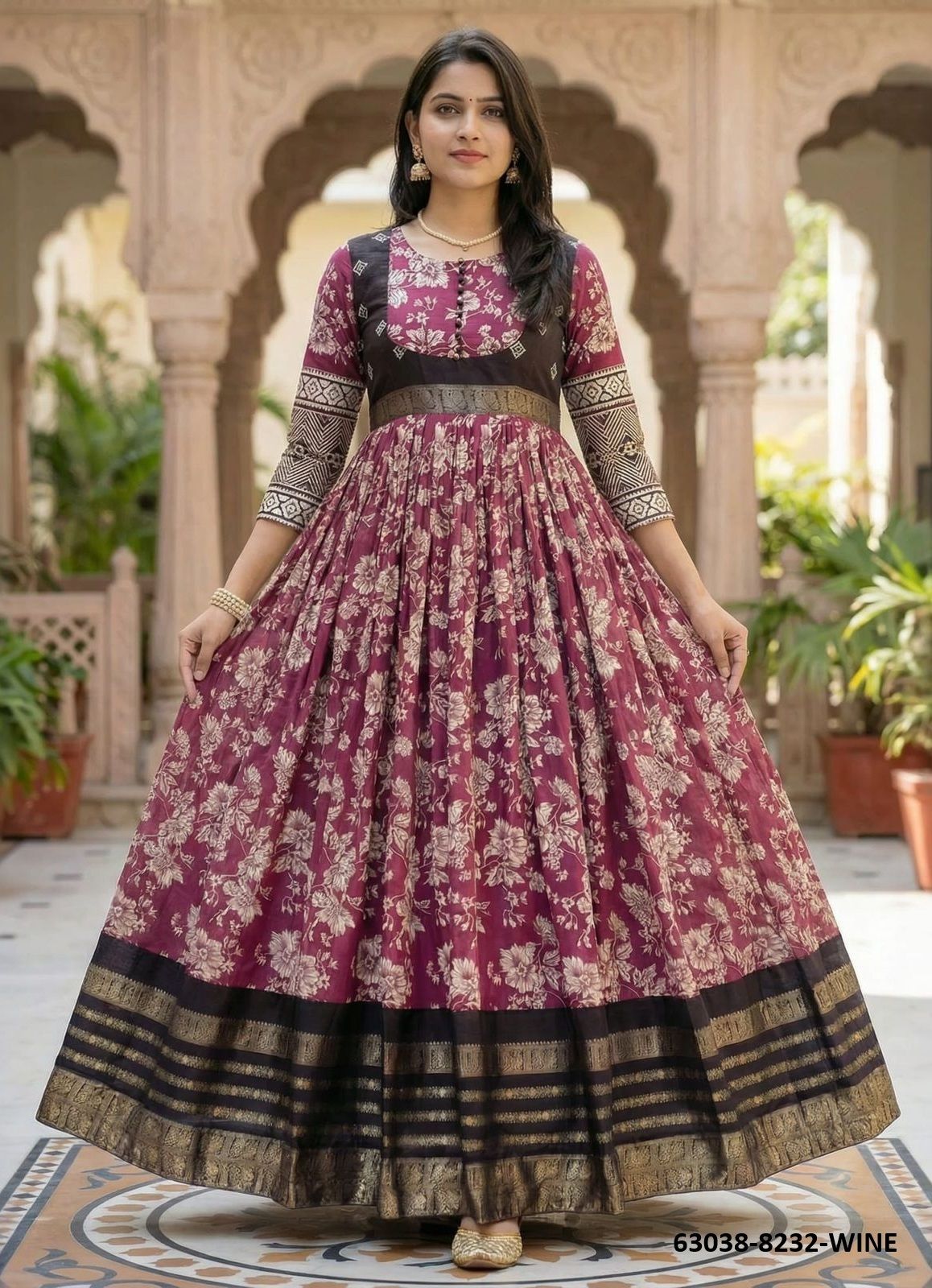 SERIES 8232 - Catalog # 63038 (Set of 2 Readymade Gowns) by Komal Pret SERIES 8232 - Catalog # 63038 (Set of 2 Readymade Gowns) by Komal Pret
