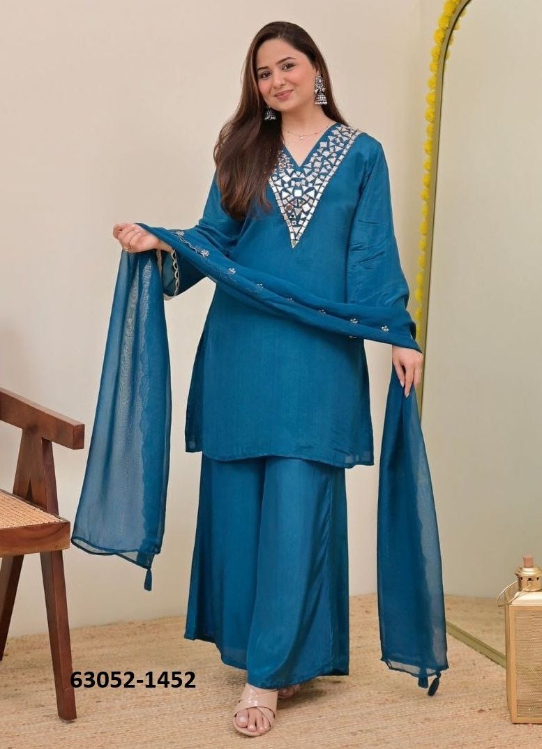 CELEBRATE - Catalog # 63052 (Set of 2 Readymade Salwar Suits) by Amdavadi Fashion