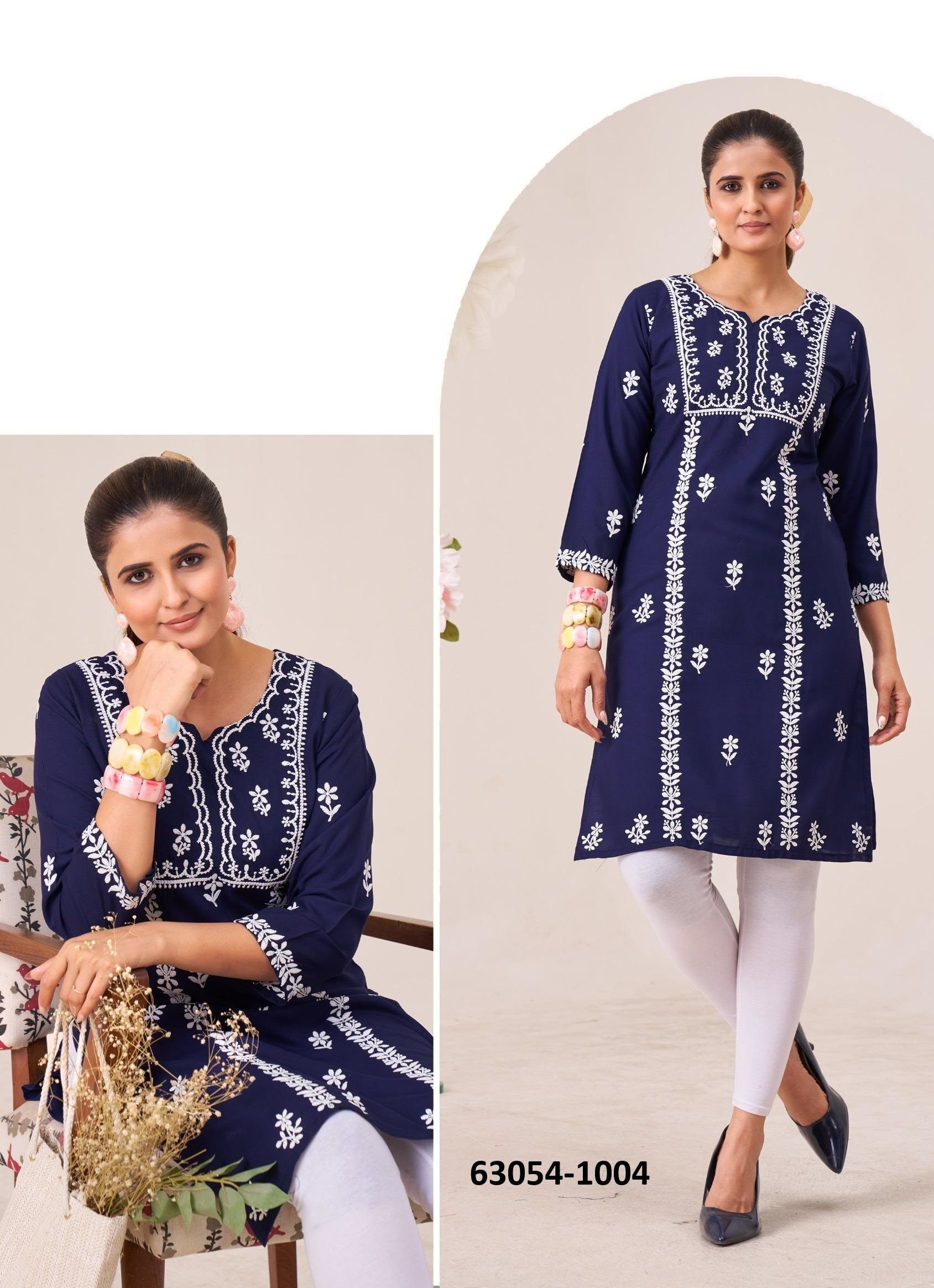 BOSTON - Catalog # 63054 (Set of 6 Readymade Salwar Suits) by Blue Hills