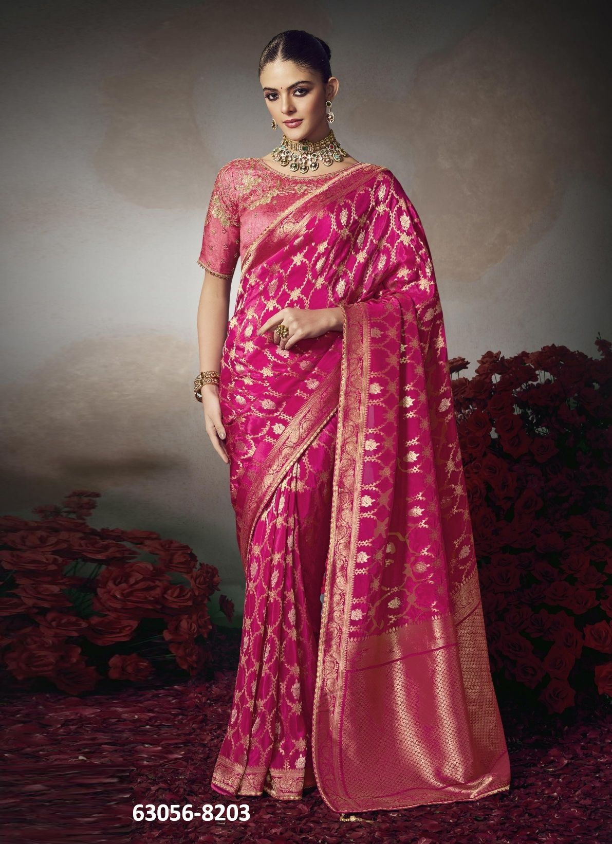 KAMINI - Catalog # 63056 (Set of 6 Sarees) by Kira Fashion