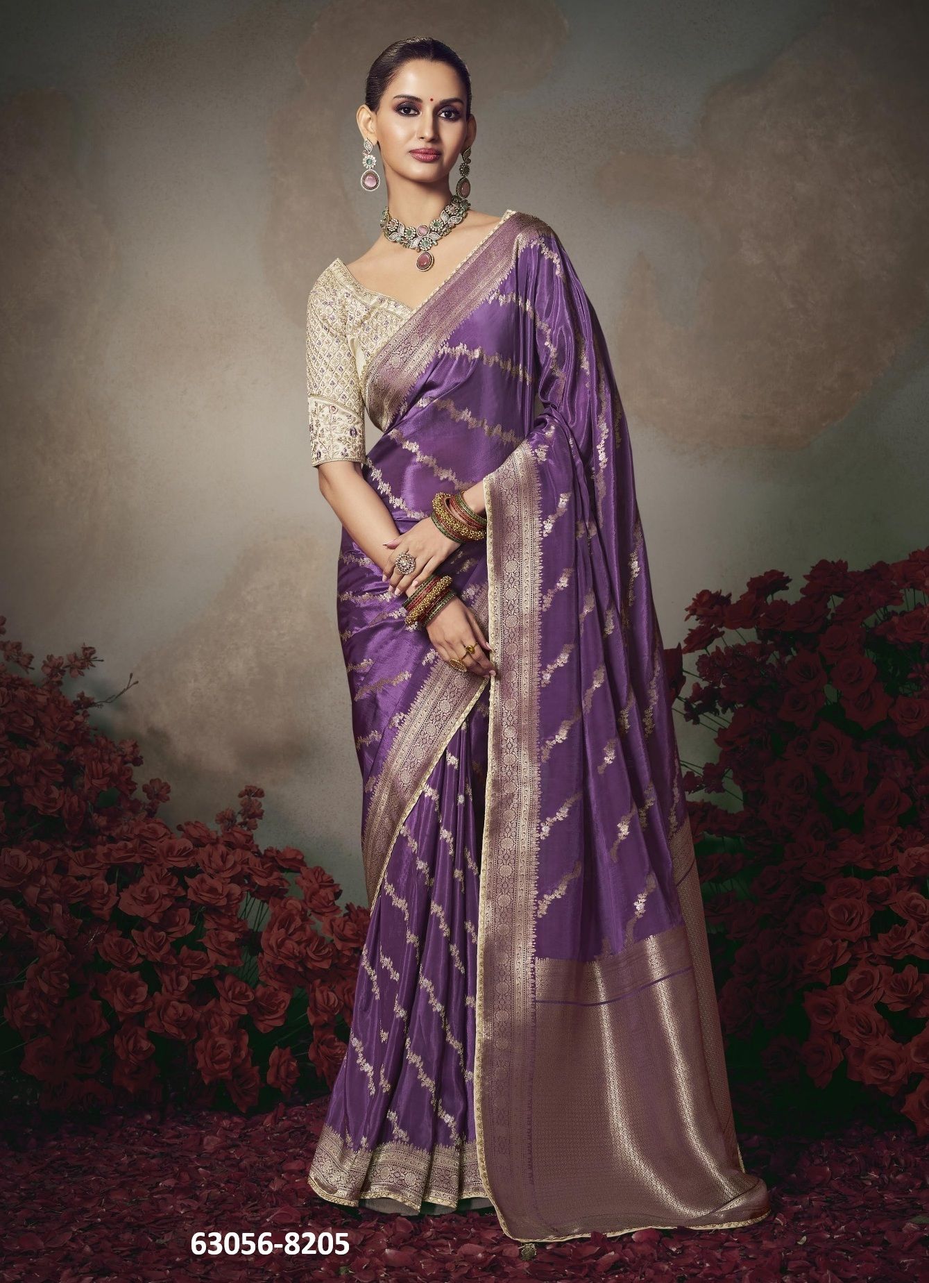 KAMINI - Catalog # 63056 (Set of 6 Sarees) by Kira Fashion