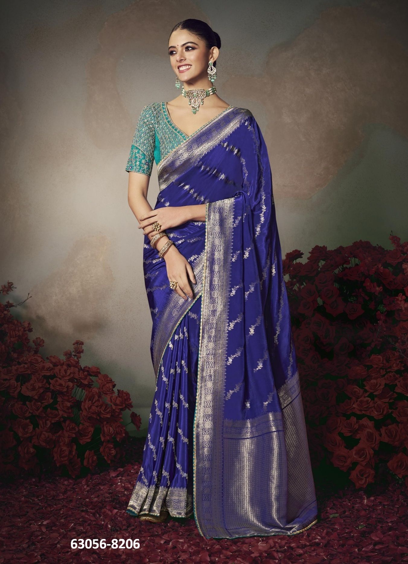 KAMINI - Catalog # 63056 (Set of 6 Sarees) by Kira Fashion