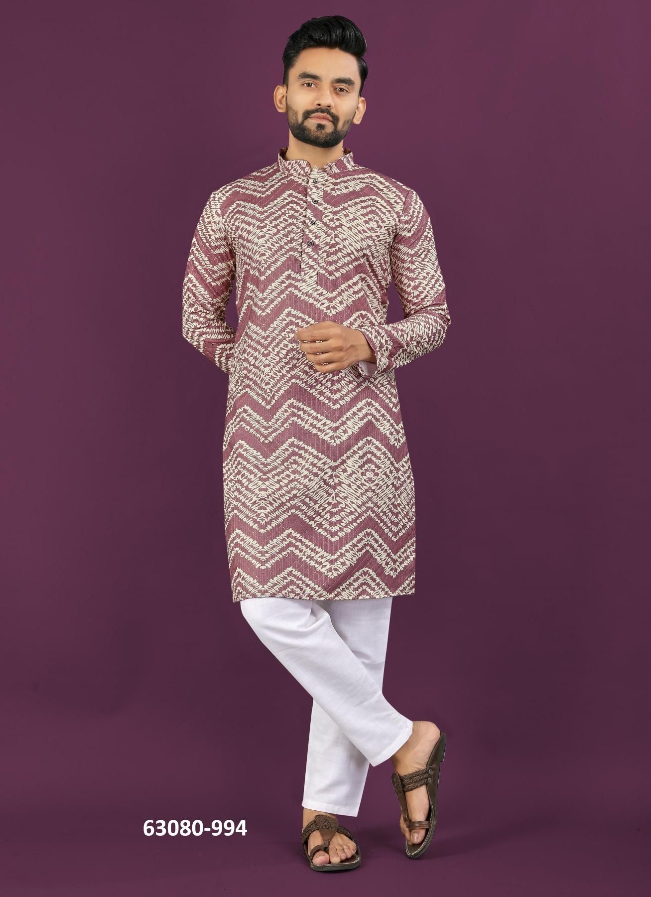 ZIG ZAG - Catalog # 63080 (Set of 6 Men's Ethnic Wear) by Tentmen Clothing ZIG ZAG - Catalog # 63080 (Set of 6 Men's Ethnic Wear) by Tentmen Clothing