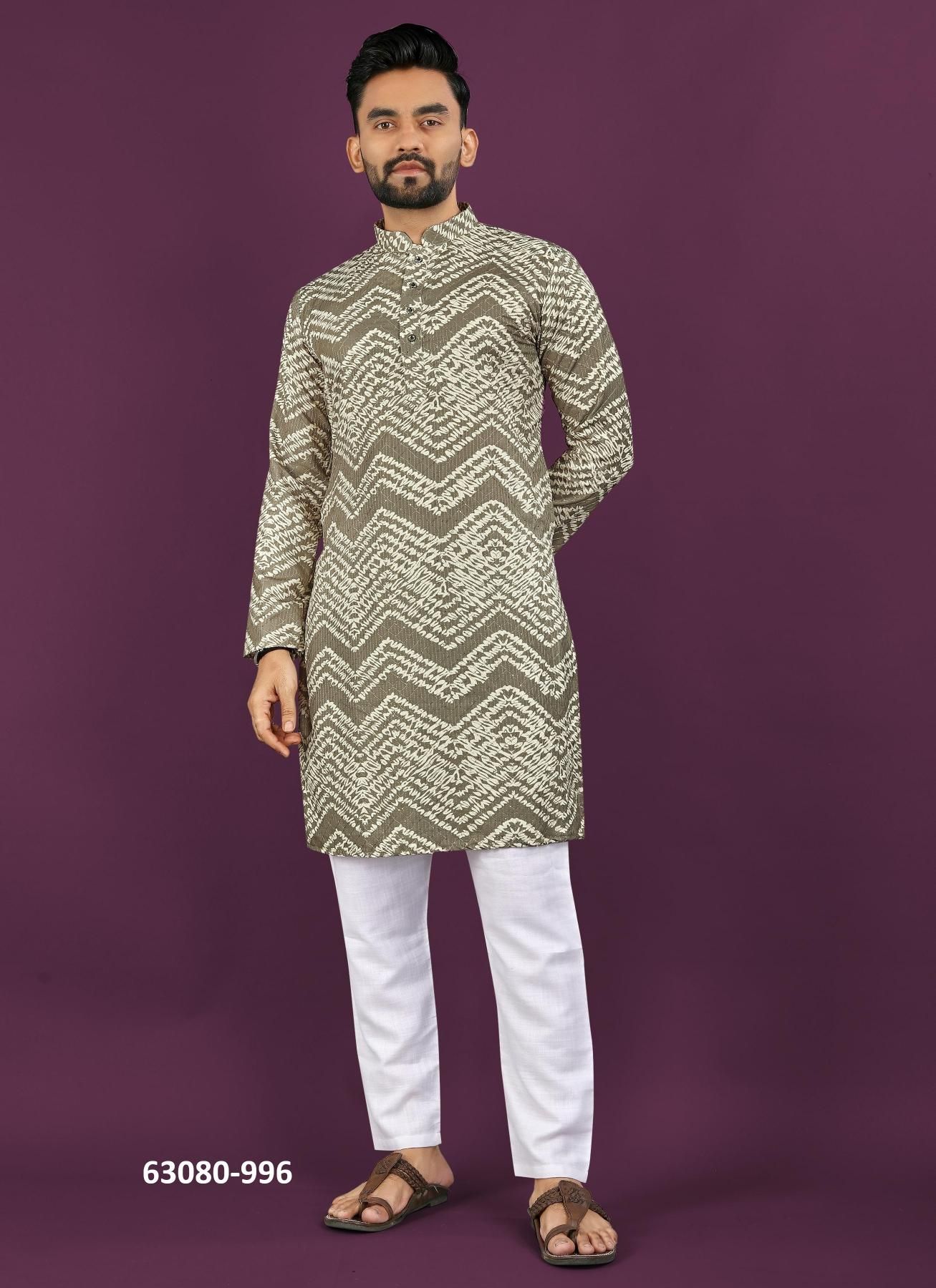 ZIG ZAG - Catalog # 63080 (Set of 6 Men's Ethnic Wear) by Tentmen Clothing ZIG ZAG - Catalog # 63080 (Set of 6 Men's Ethnic Wear) by Tentmen Clothing