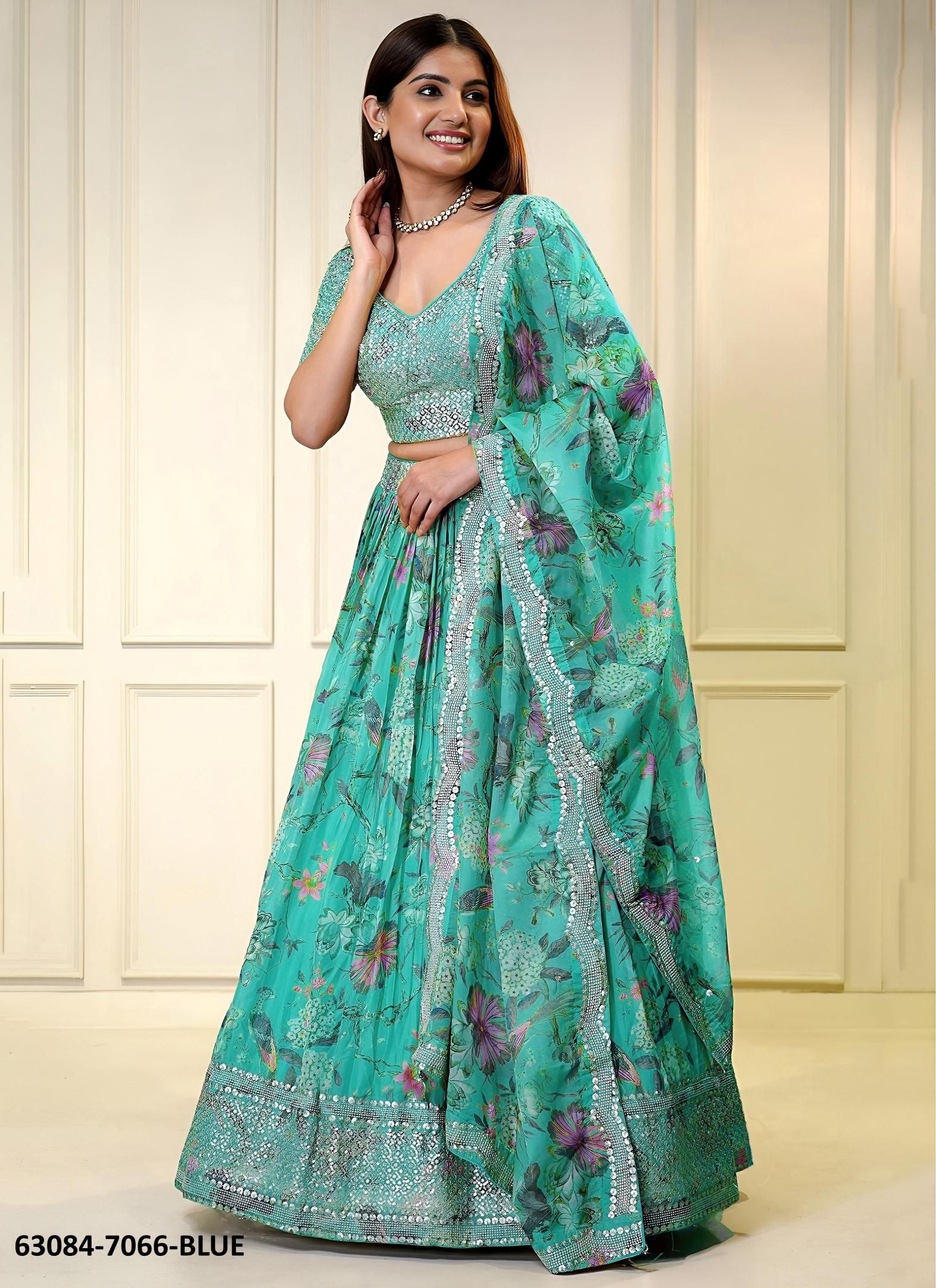 VOLUME 31 - Catalog # 63084 (Set of 6 Semi-Stitched Lehengas) by Raw Lemon VOLUME 31 - Catalog # 63084 (Set of 6 Semi-Stitched Lehengas) by Raw Lemon