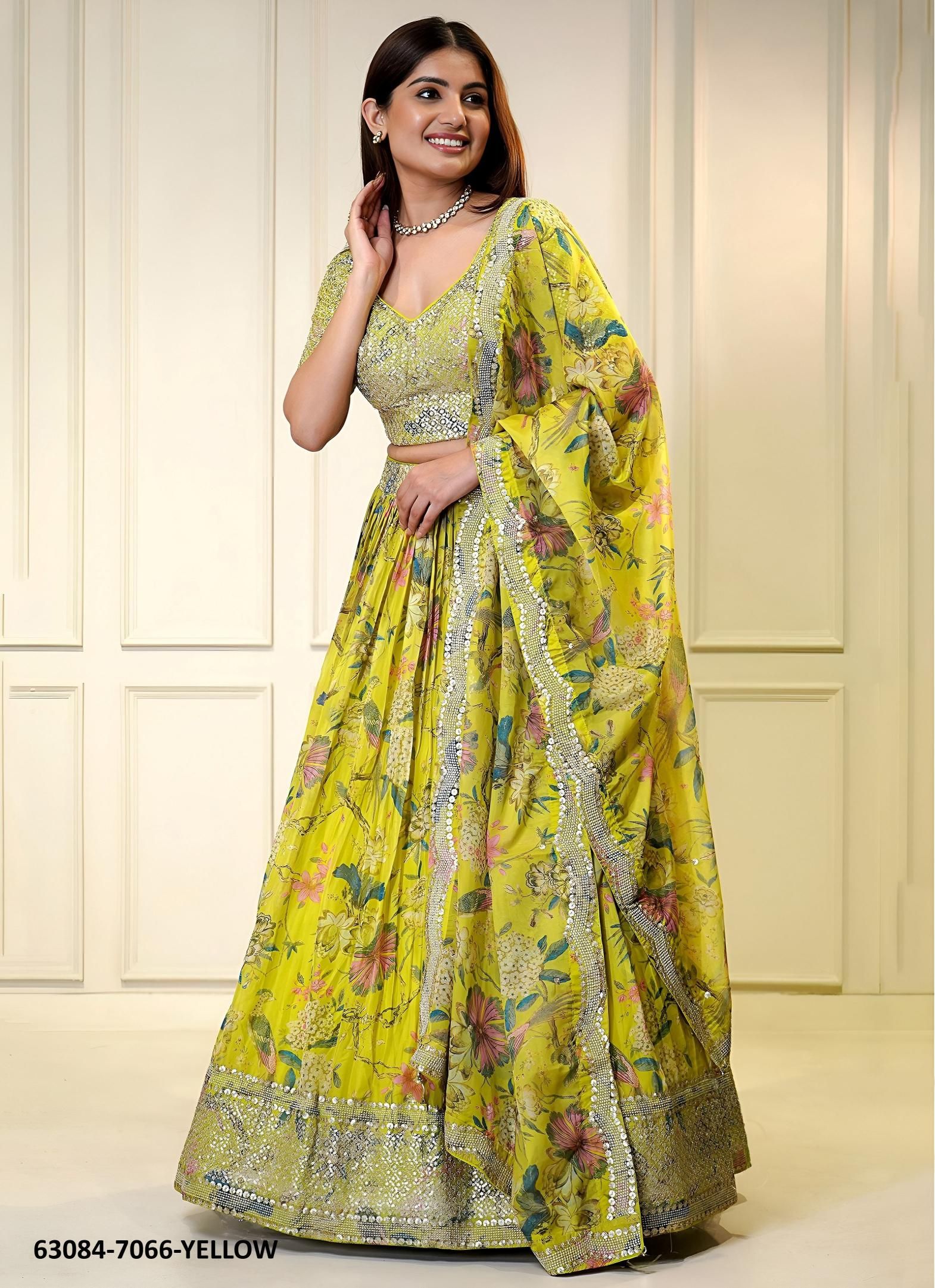 VOLUME 31 - Catalog # 63084 (Set of 6 Semi-Stitched Lehengas) by Raw Lemon VOLUME 31 - Catalog # 63084 (Set of 6 Semi-Stitched Lehengas) by Raw Lemon