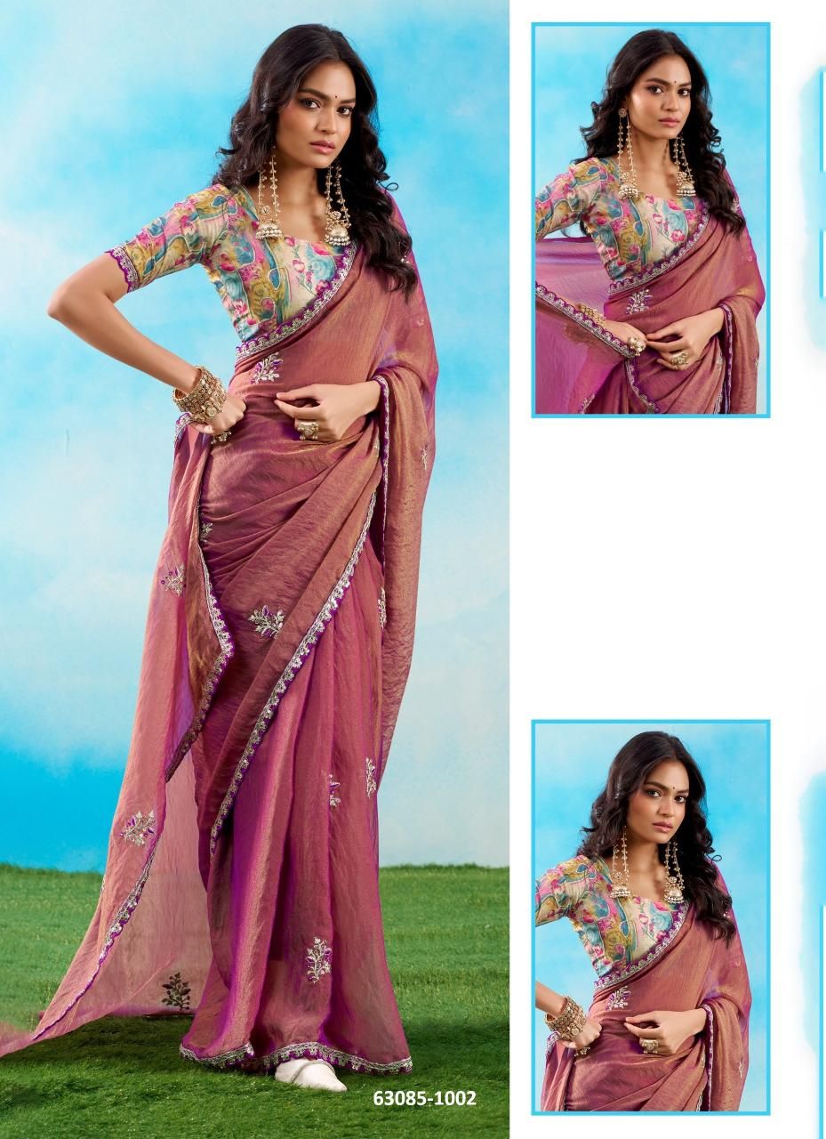 CELESTIAL - Catalog # 63085 (Set of 10 Sarees) by Stavan CELESTIAL - Catalog # 63085 (Set of 10 Sarees) by Stavan
